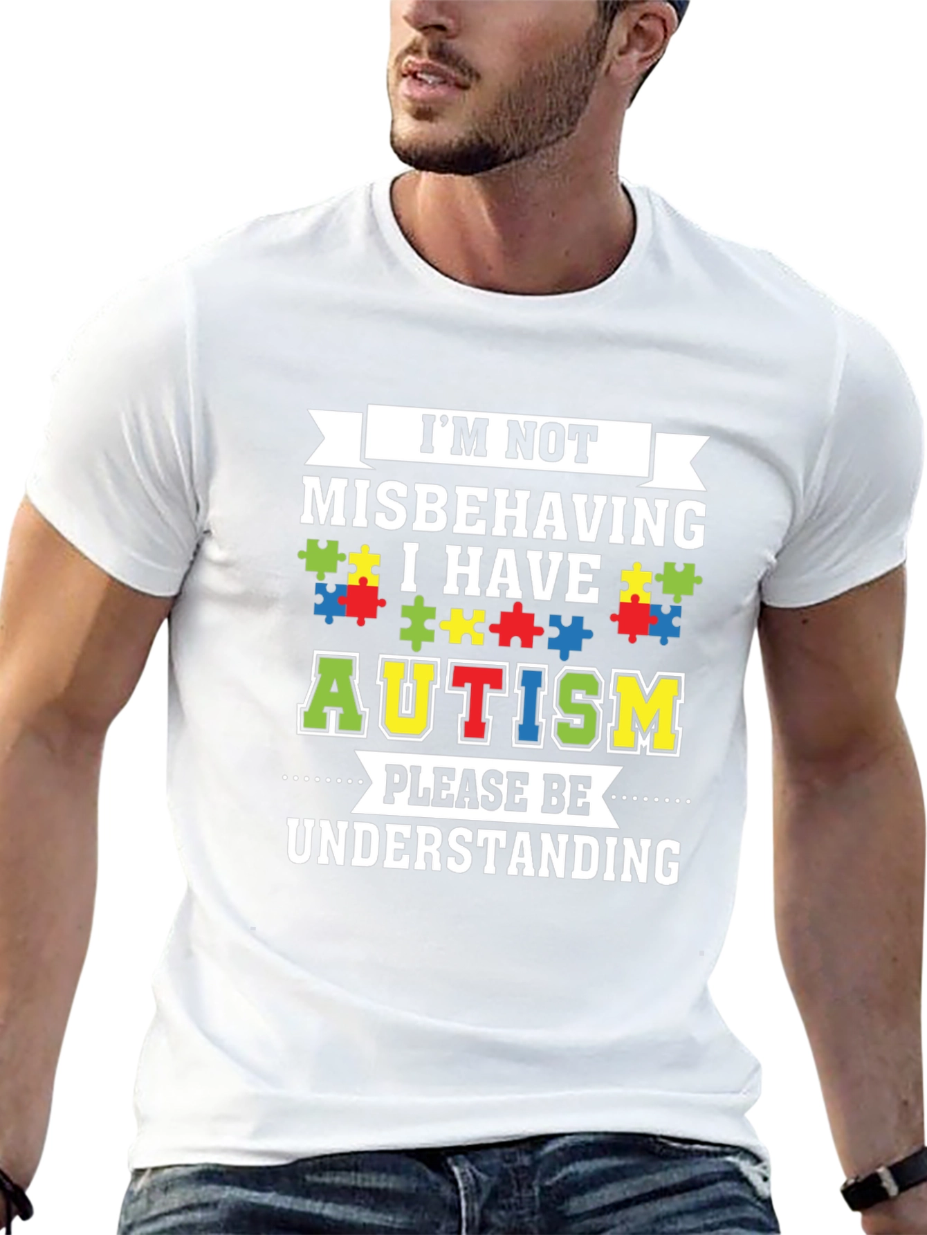 Autism Awareness Graphic Tee - Im Not Misbehaving