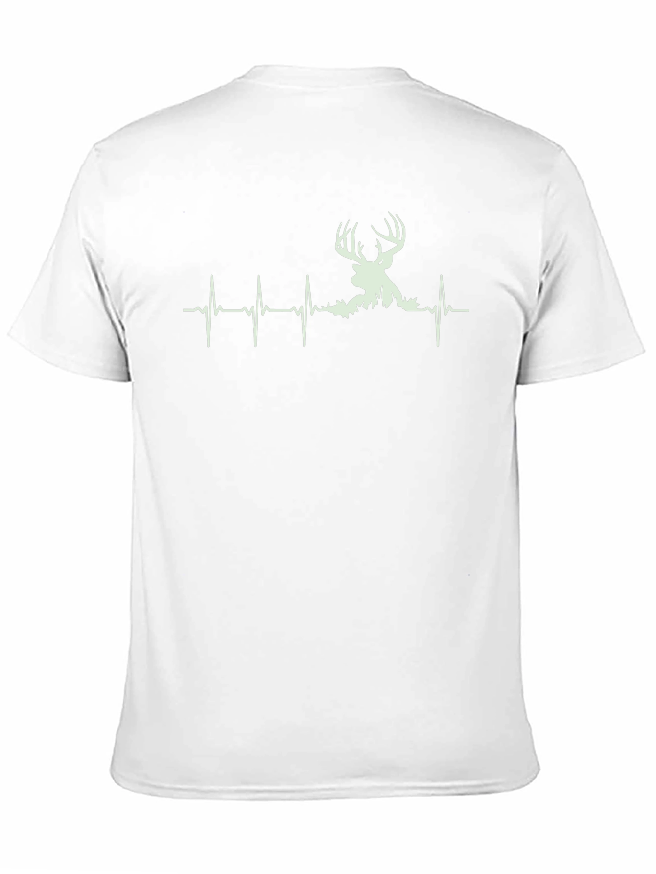 Deer Heartbeat Graphic Tee - Black Cotton Shirt