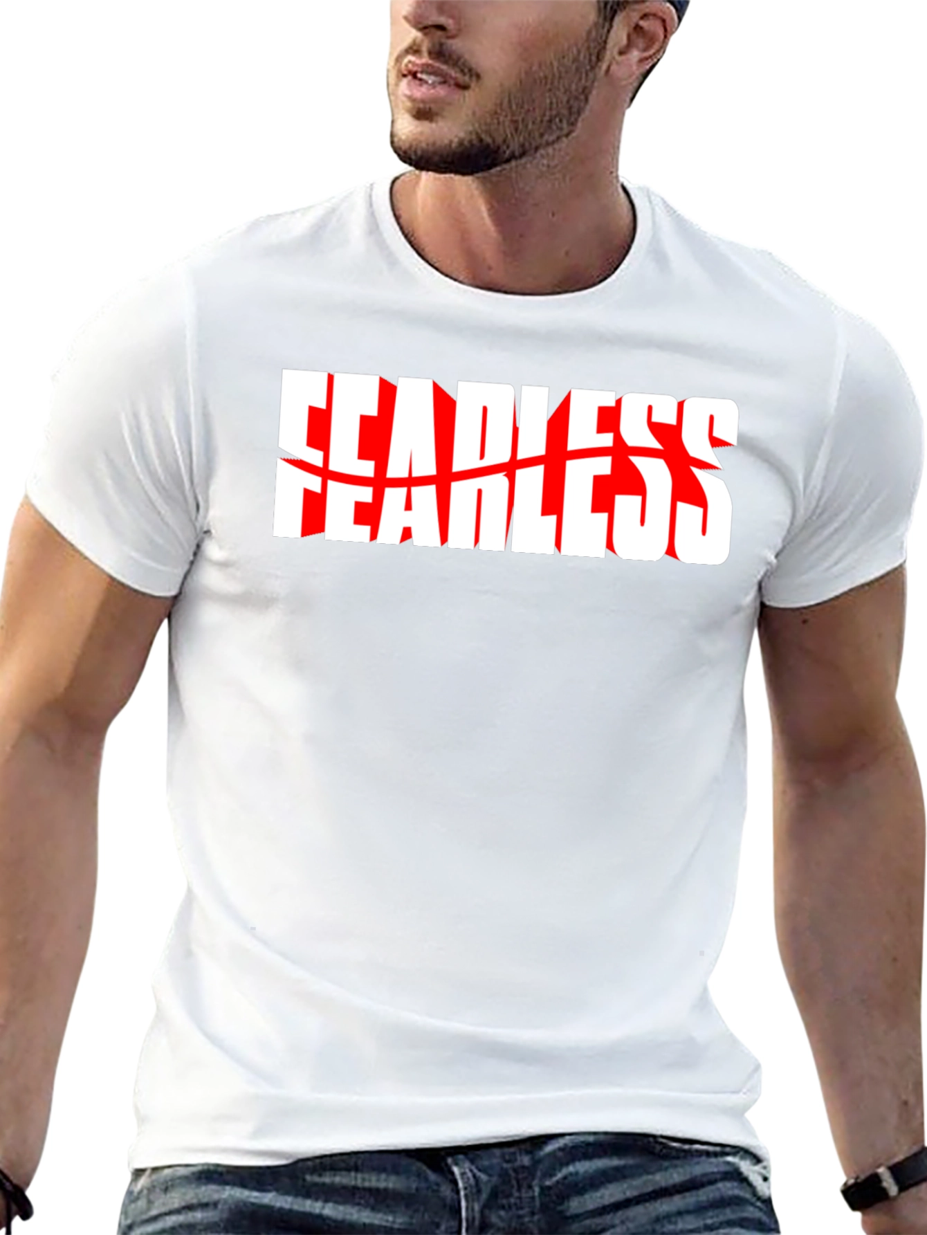 Fearless Graphic Tee - Black Crew Neck