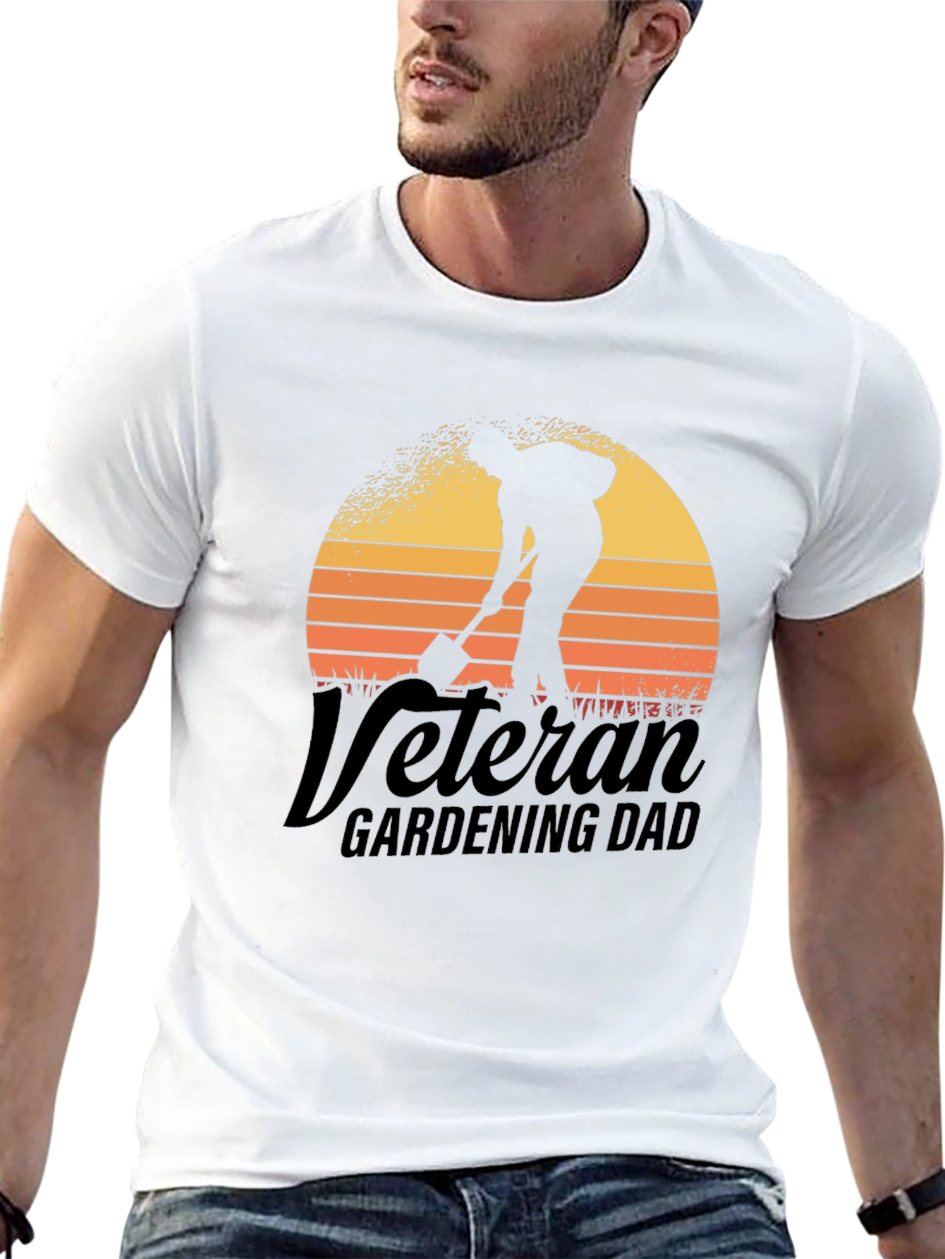 Veteran Gardening Dad T-Shirt - Black