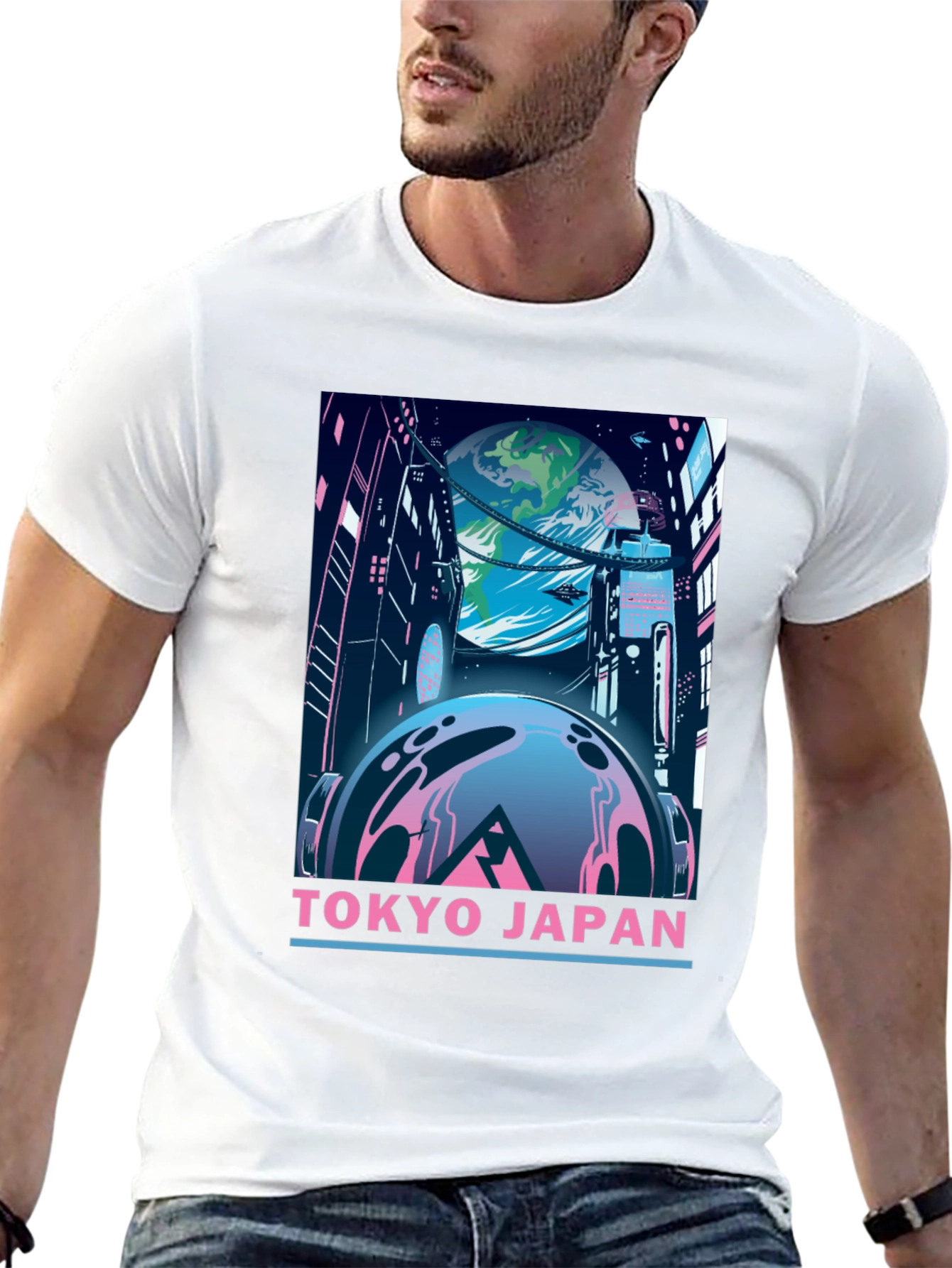Tokyo Japan Graphic T-Shirt - Retro Sci-Fi Style