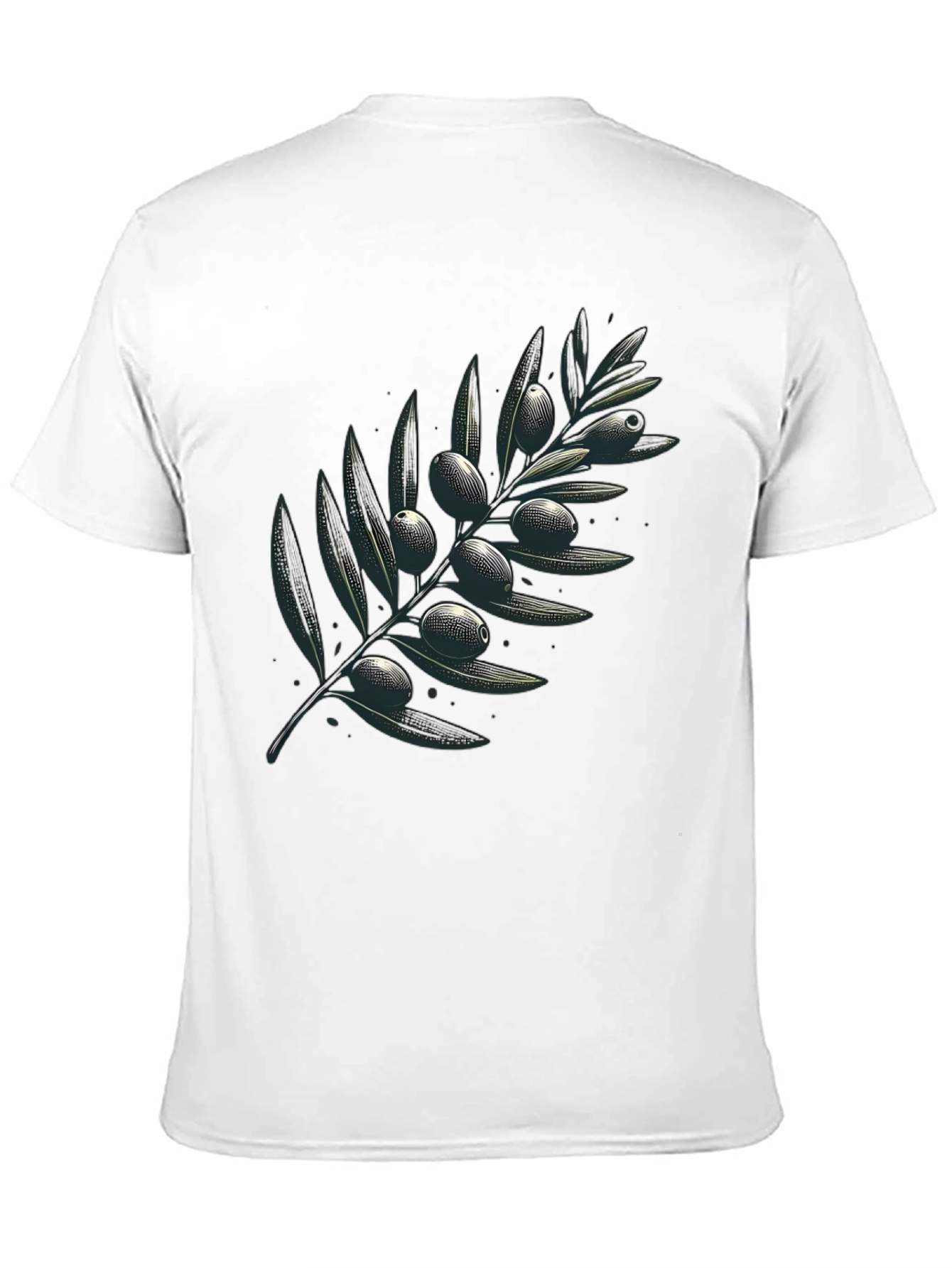 Olive Branch Graphic Black T-Shirt