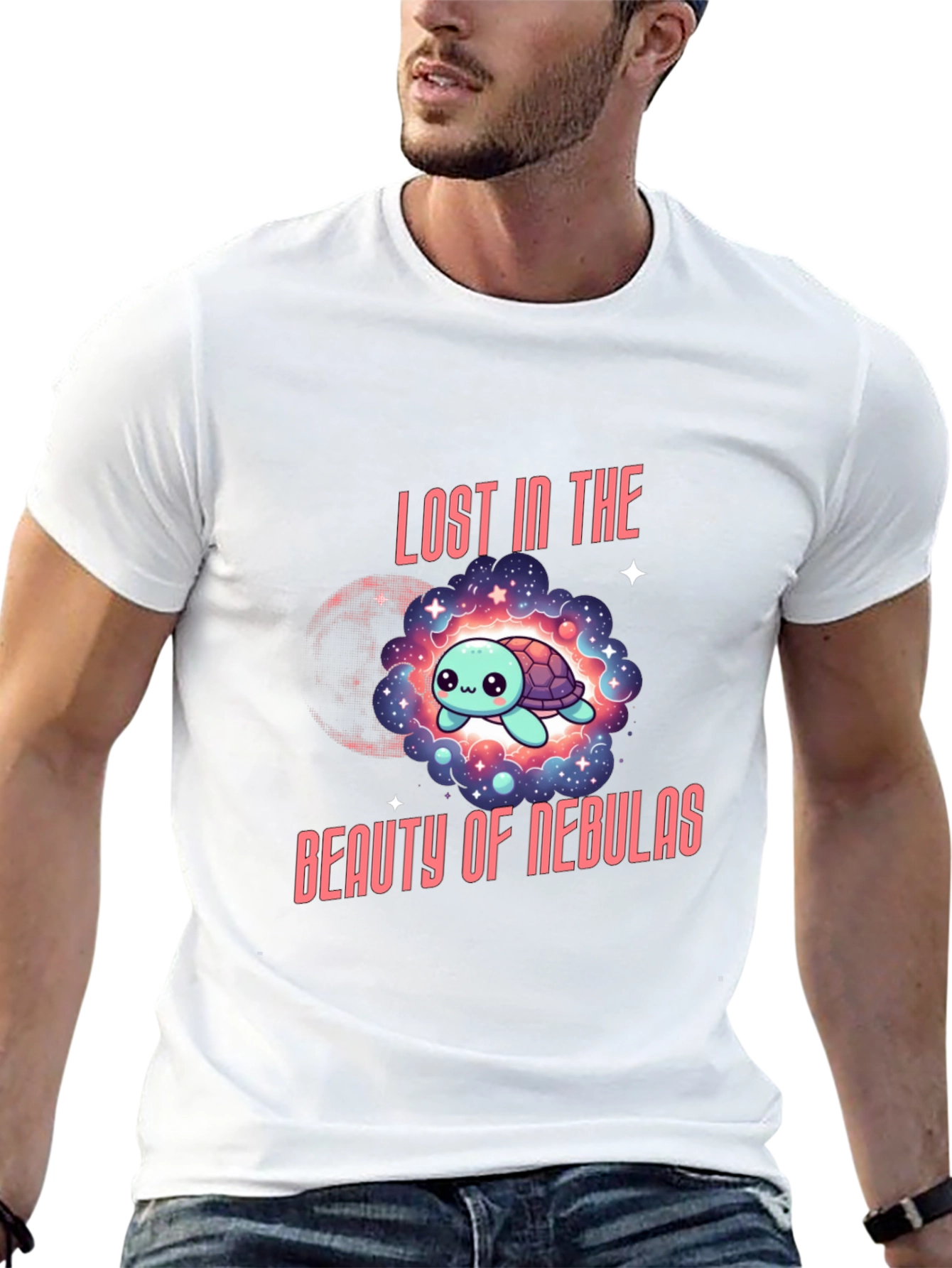 Lost in Nebulas Turtle Graphic T-Shirt