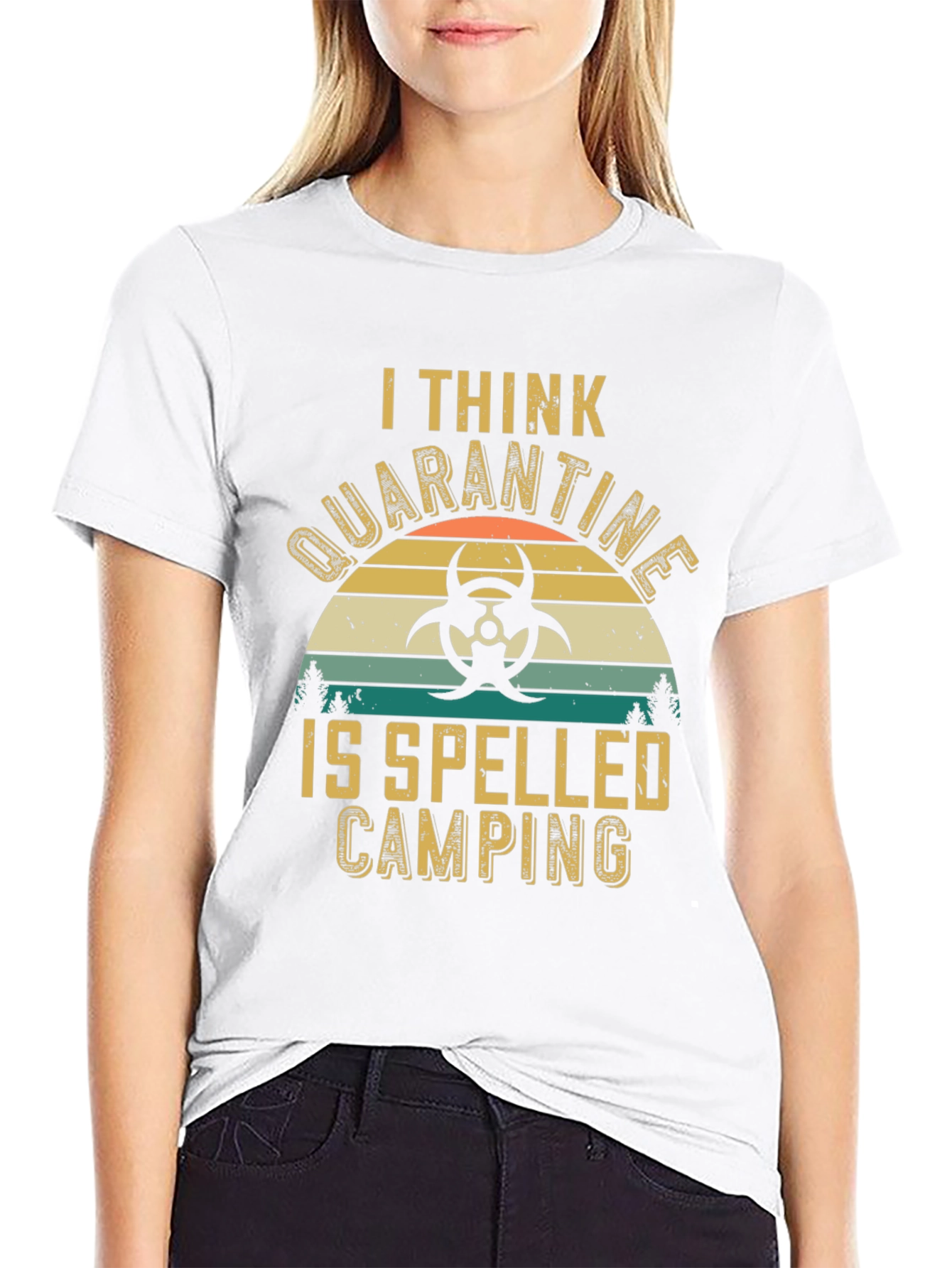 Quarantine Camping T-Shirt - Funny Outdoor Graphic Tee