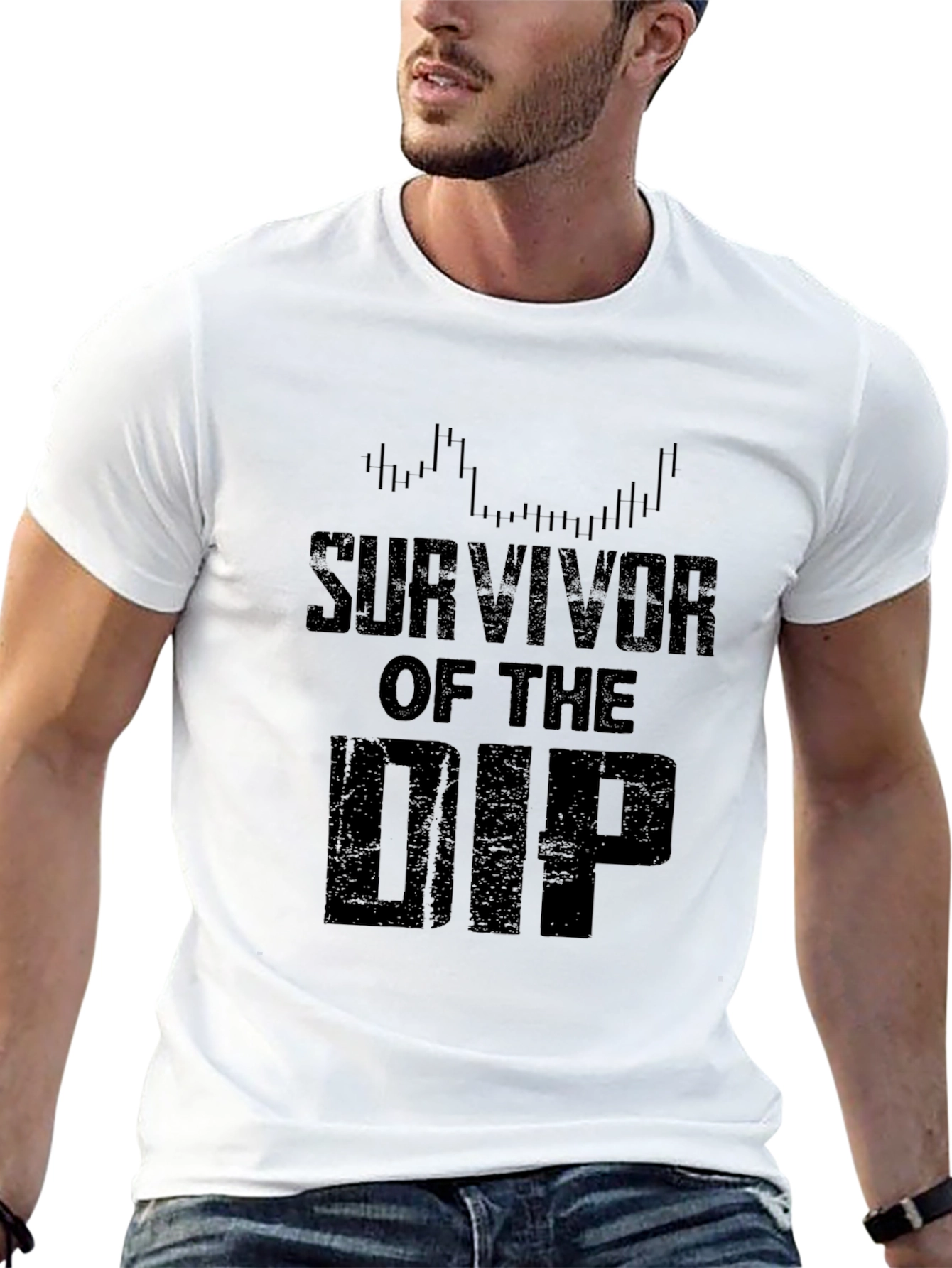Survivor of The Dip Black Graphic Tee