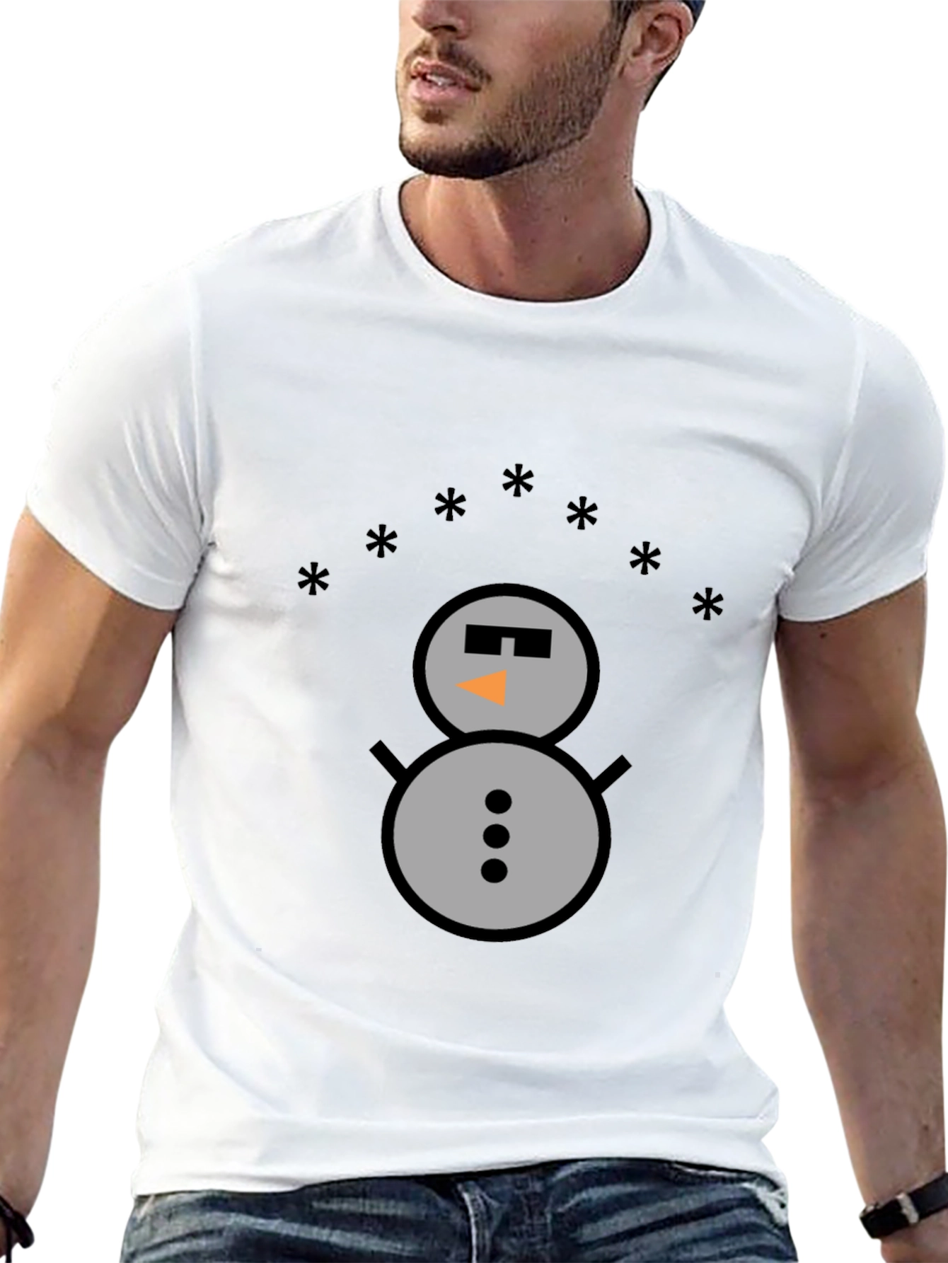 Snowman Graphic Tee - Cool Winter Style