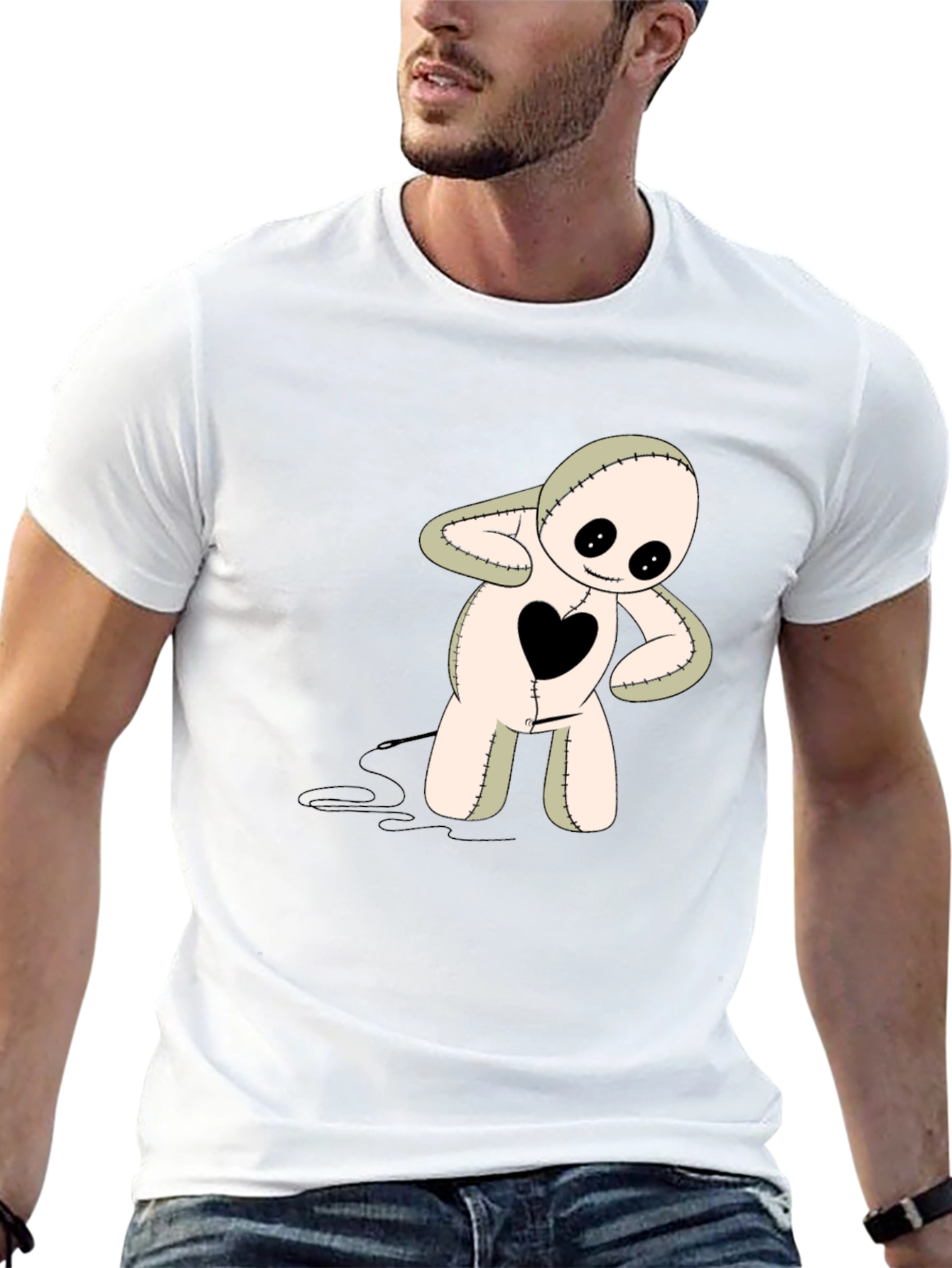 Heart Patch Voodoo Doll Graphic Tee