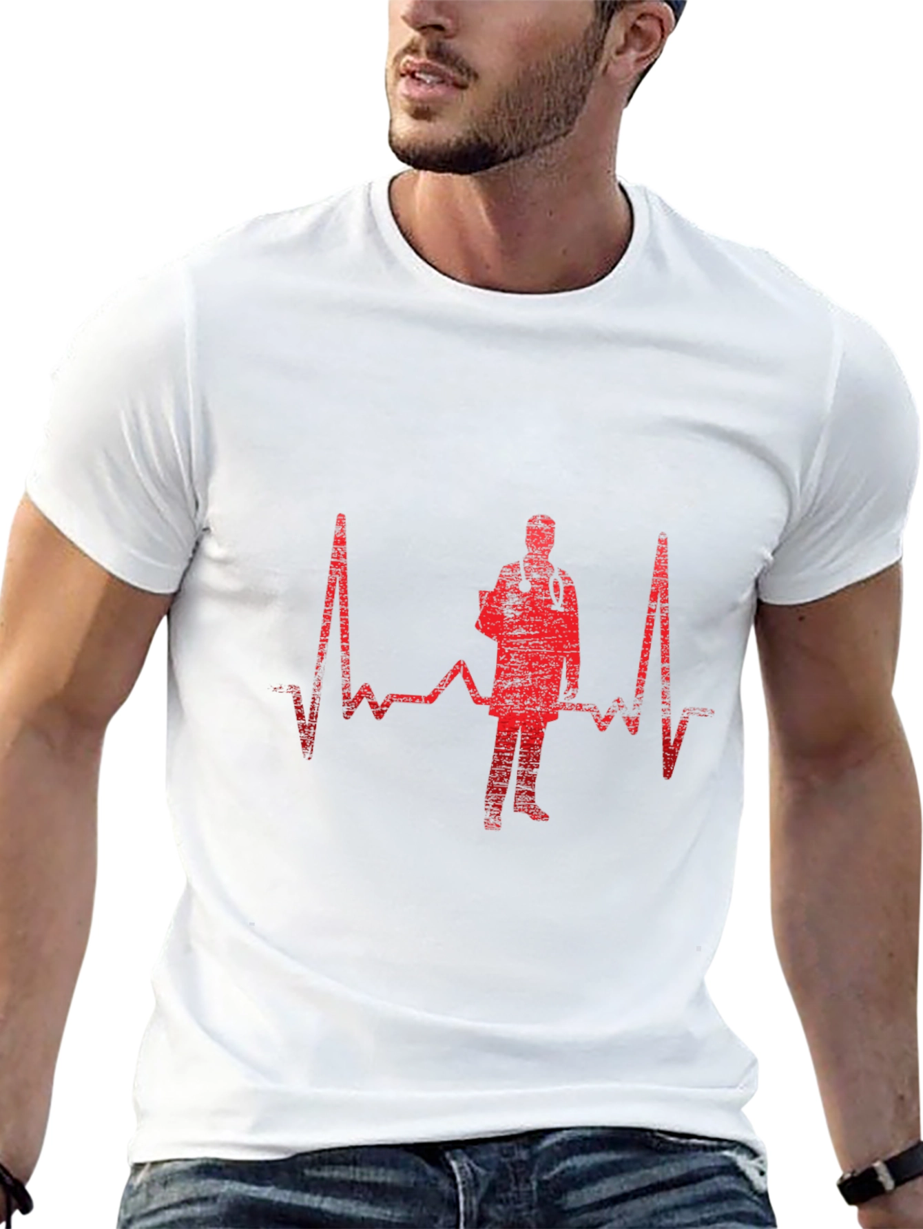 Doctor Heartbeat T-Shirt - Medical Professional Tee