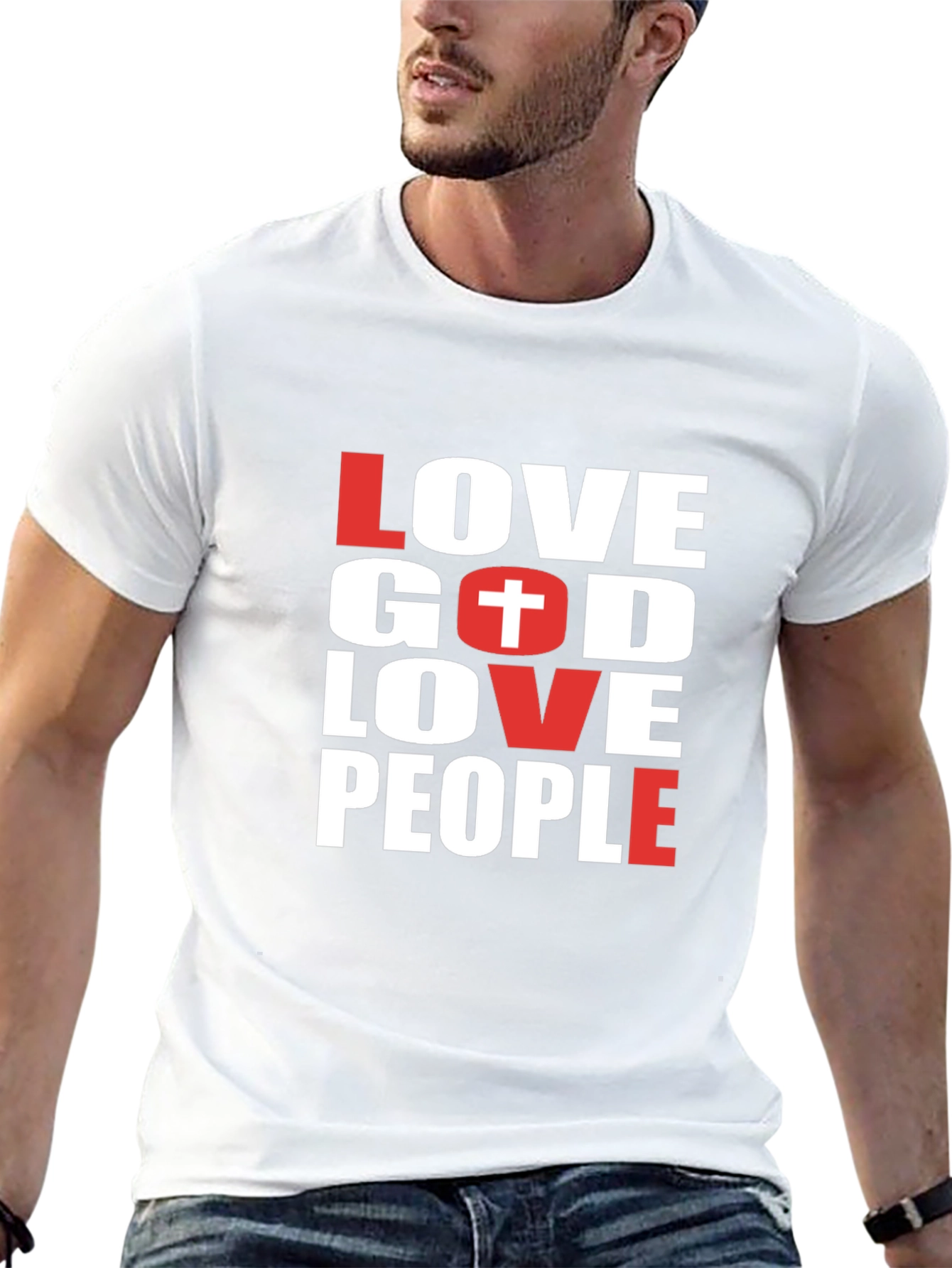 Love God Love People Black T-Shirt