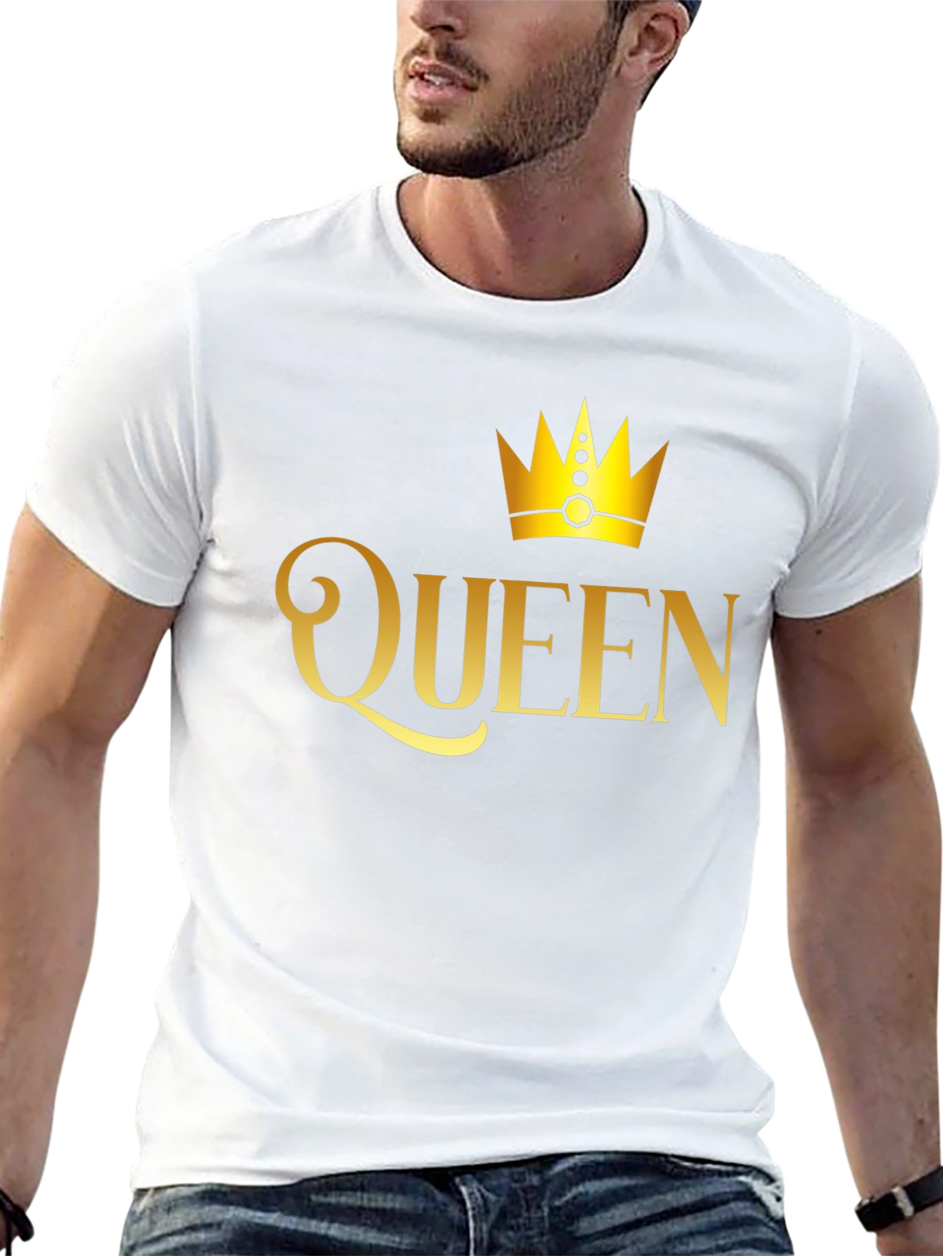 Queen Graphic Tee - Gold Print