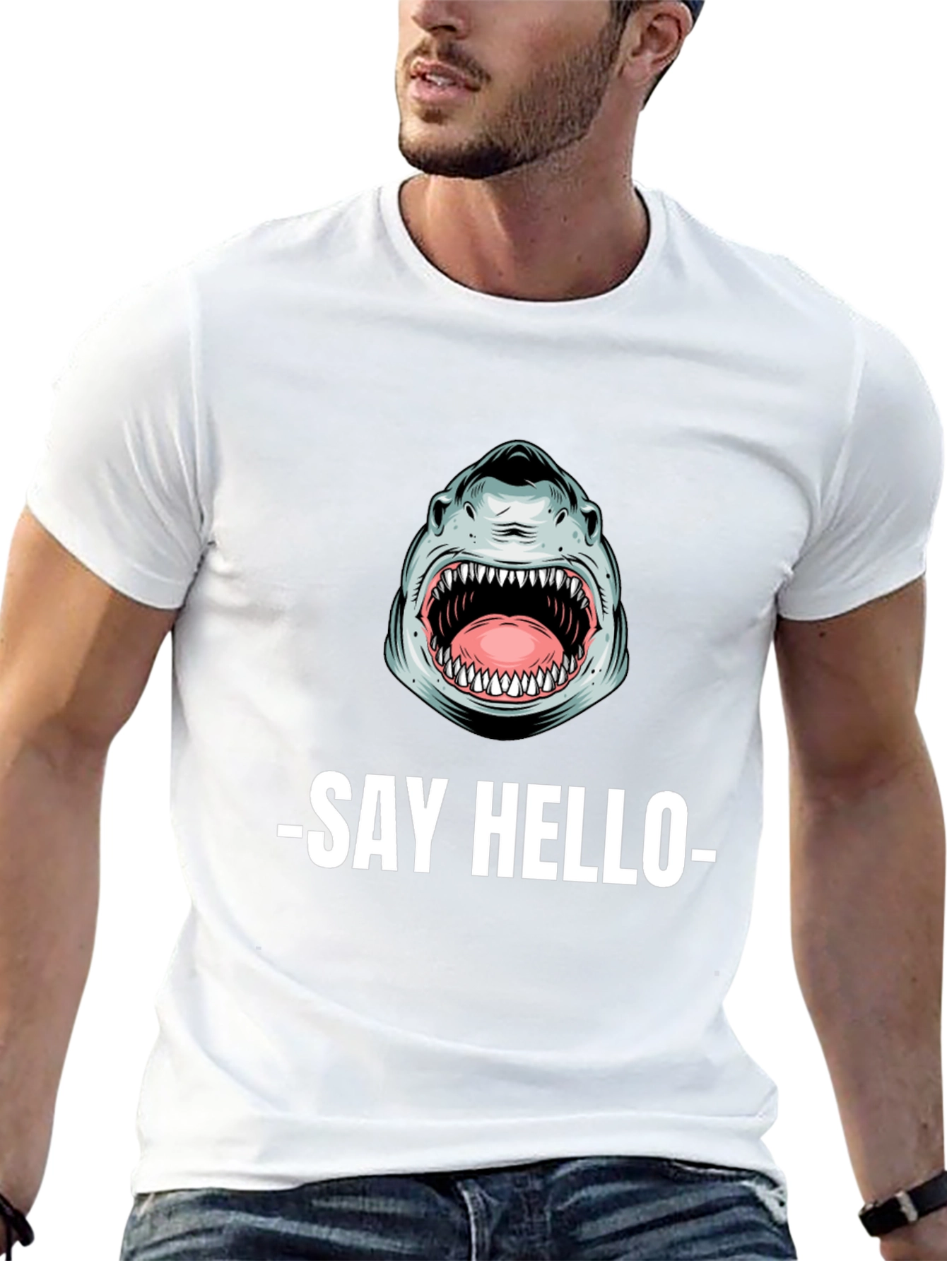 Shark Say Hello Graphic T-Shirt