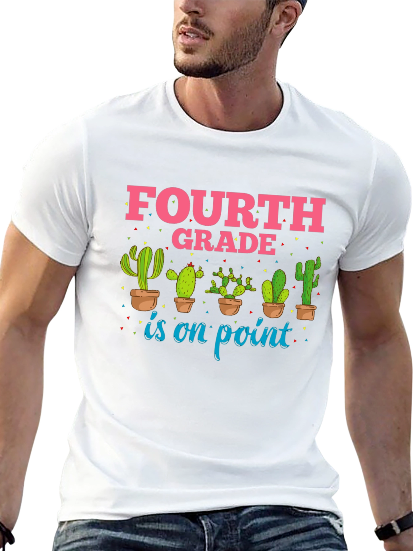 Fourth Grade Cactus Graphic T-Shirt