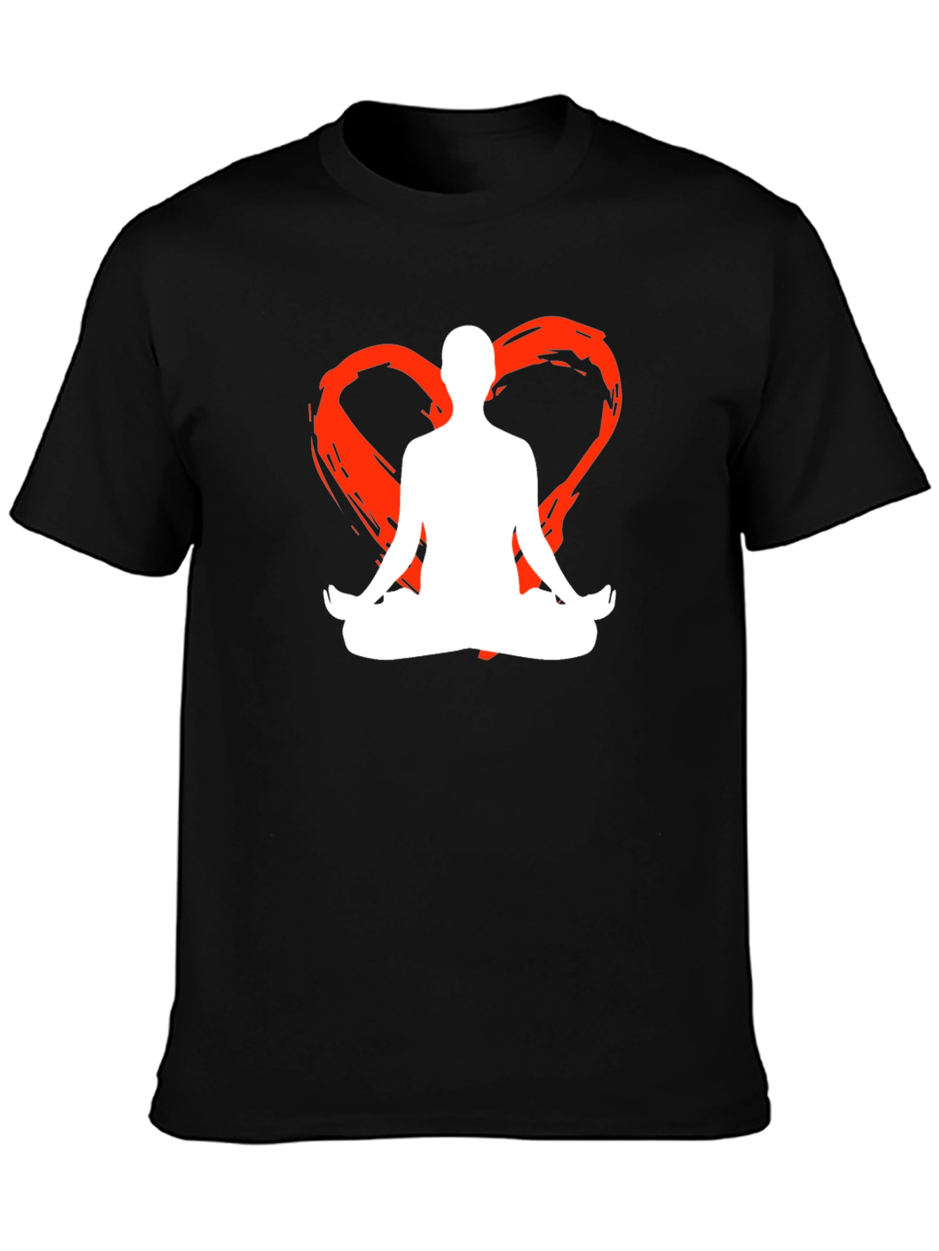 Yoga Heart Silhouette Graphic Tee