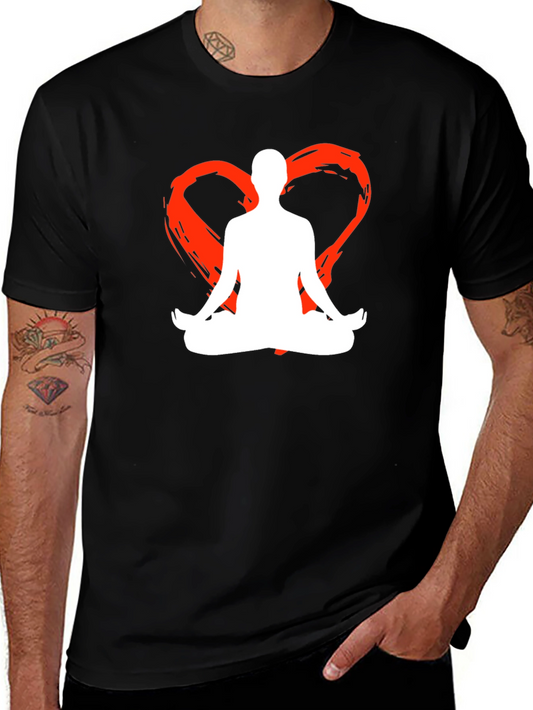 Yoga Heart Silhouette Graphic Tee