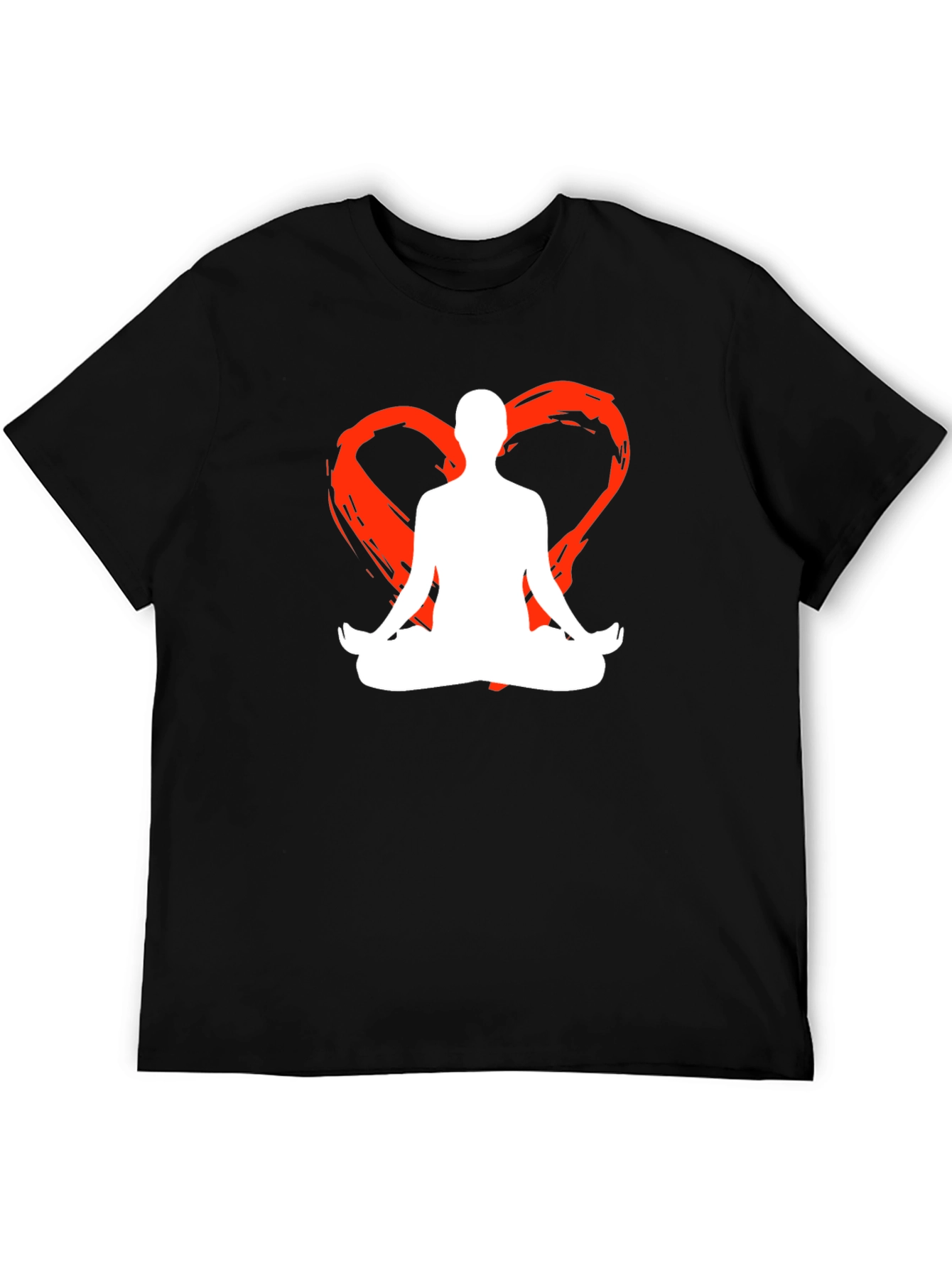 Yoga Heart Silhouette Graphic Tee