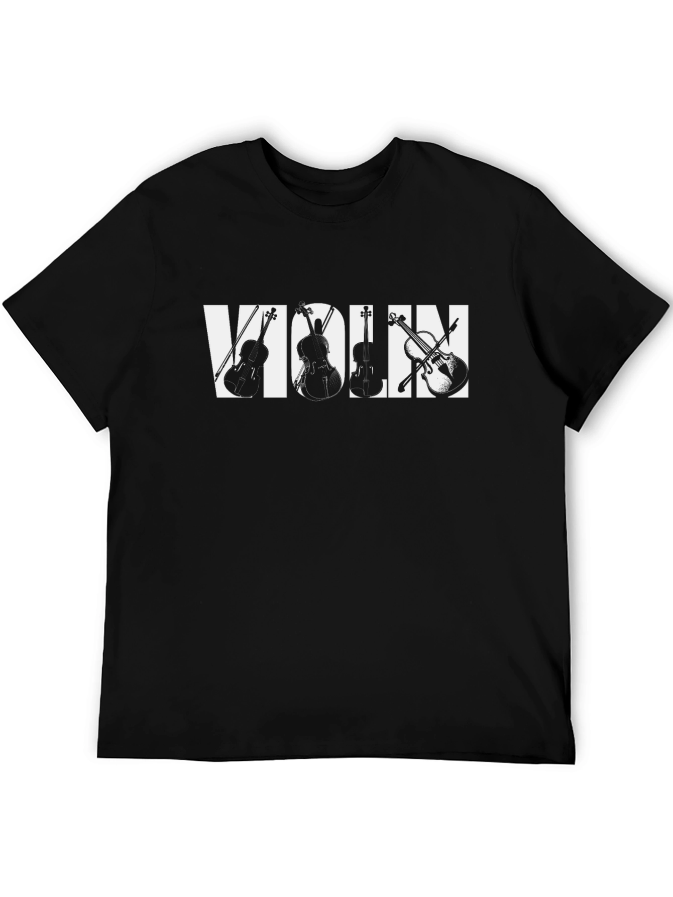 Violin Graphic Tee - Musical Instrument T-Shirt