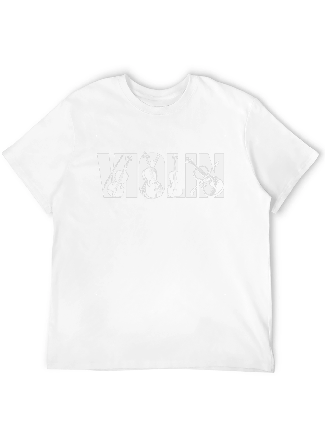 Violin Graphic Tee - Musical Instrument T-Shirt