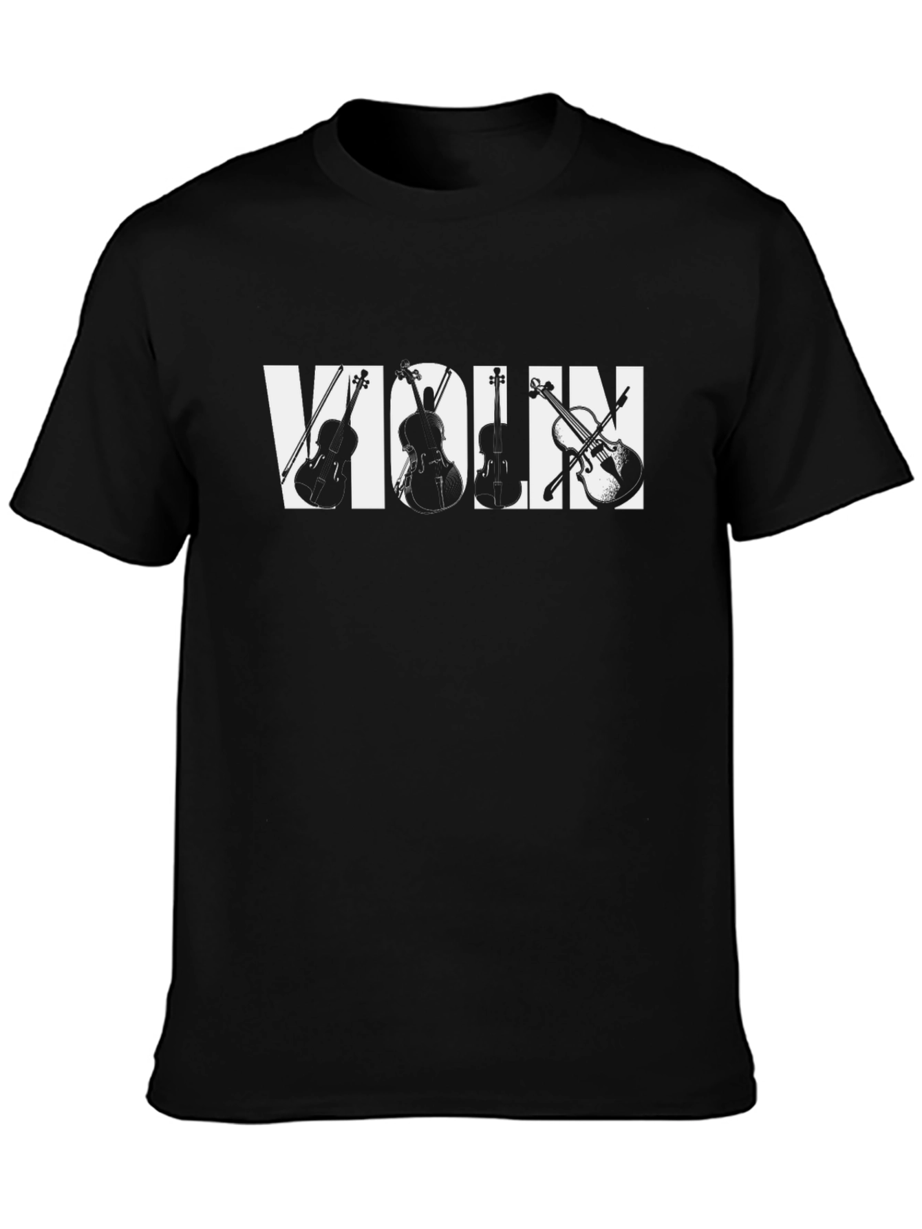 Violin Graphic Tee - Musical Instrument T-Shirt