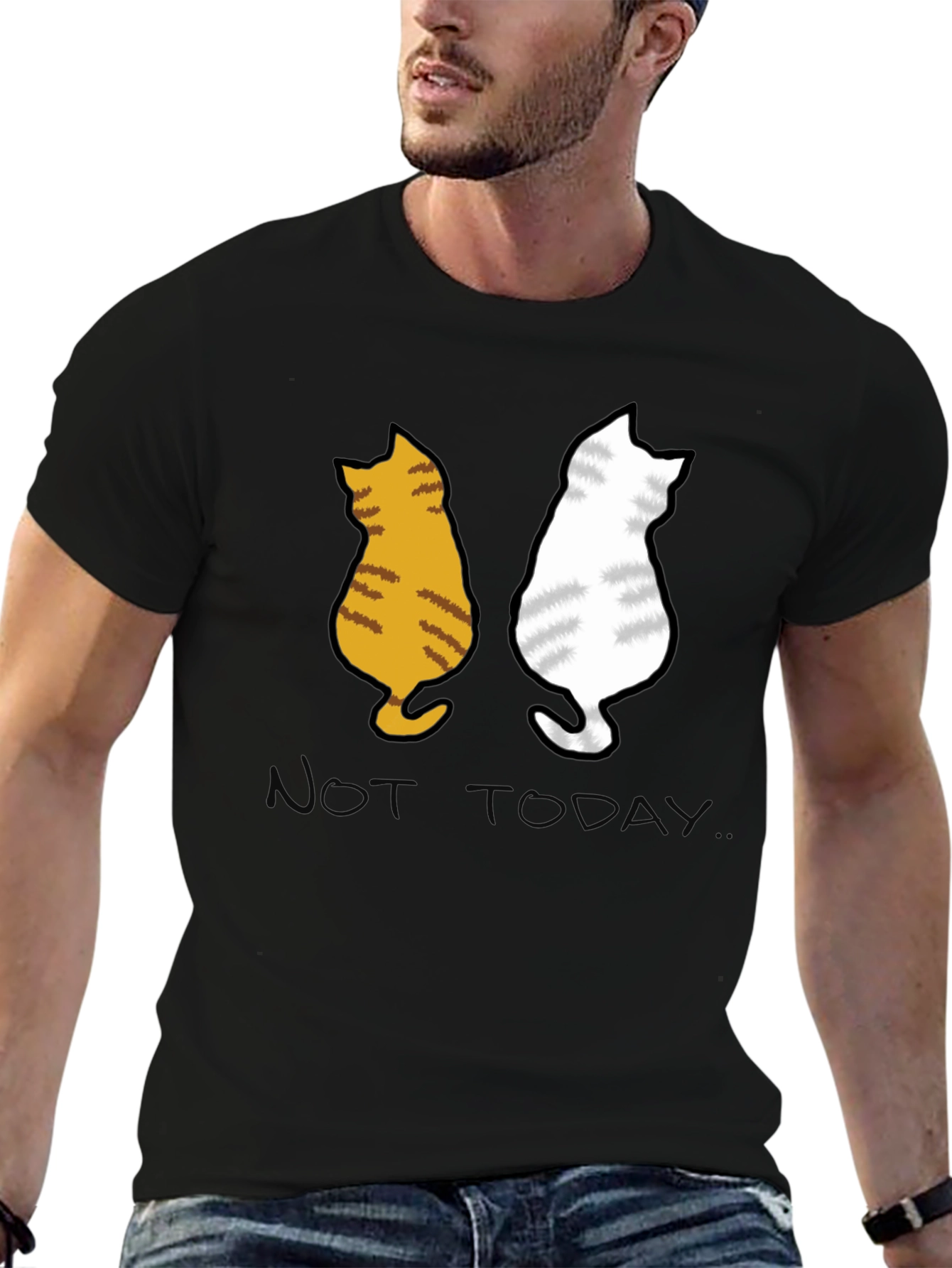 Two Cats Not Today Graphic Tee
