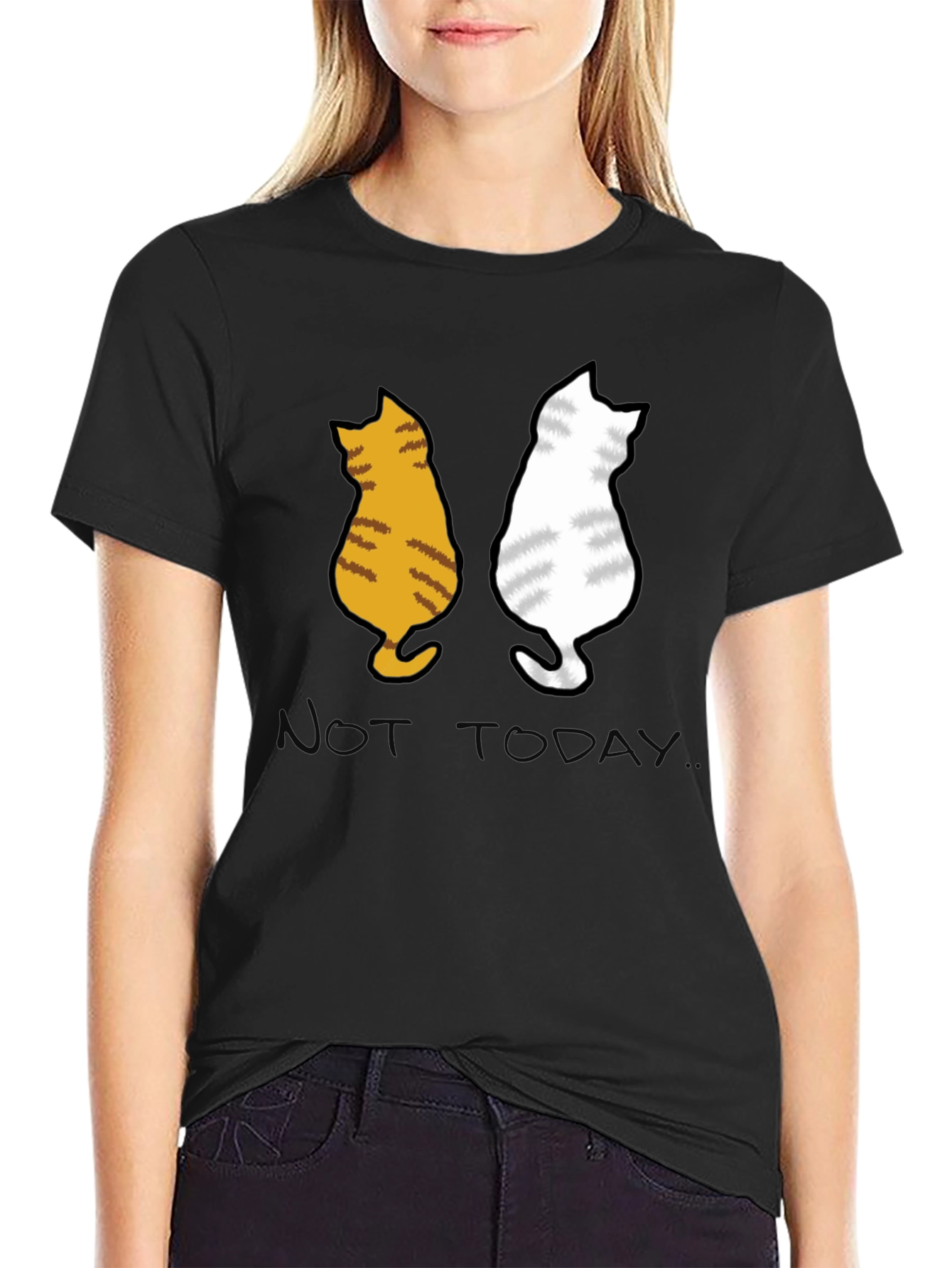 Two Cats Not Today Graphic Tee