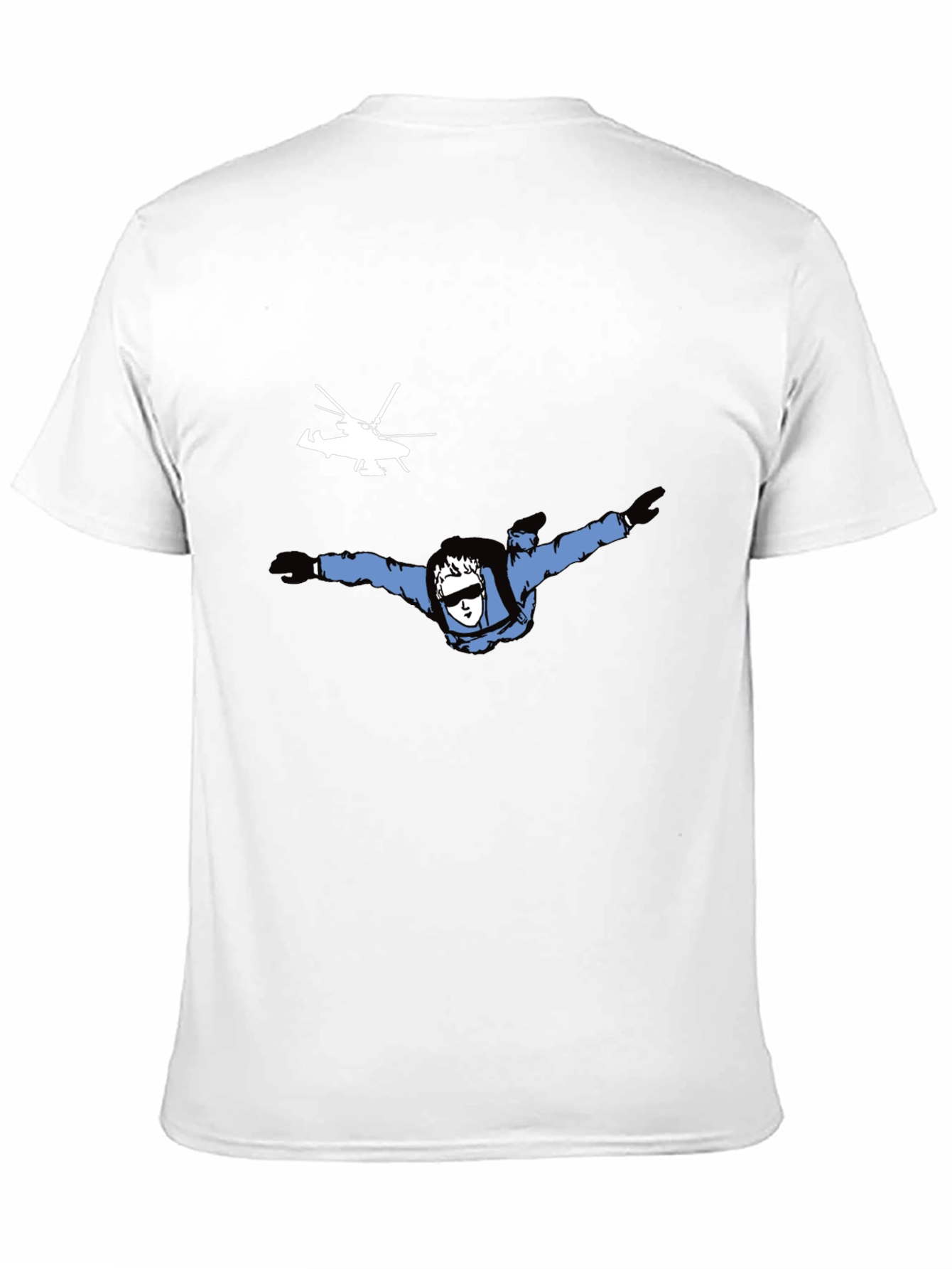 Skydiving T-Shirt - Black Tee with Skydiver Graphic