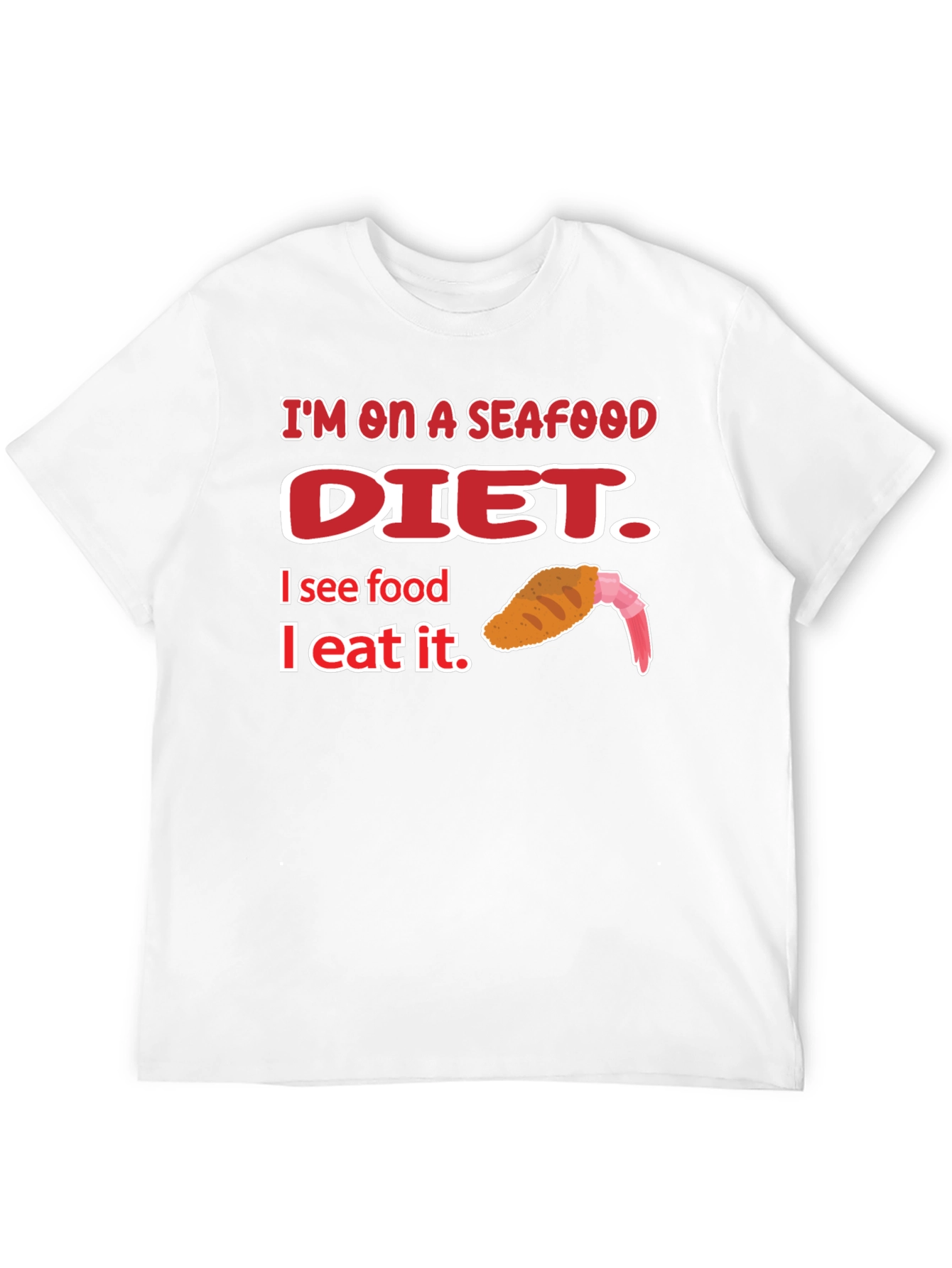 Seafood Diet Graphic T-Shirt Funny Foodie Tee