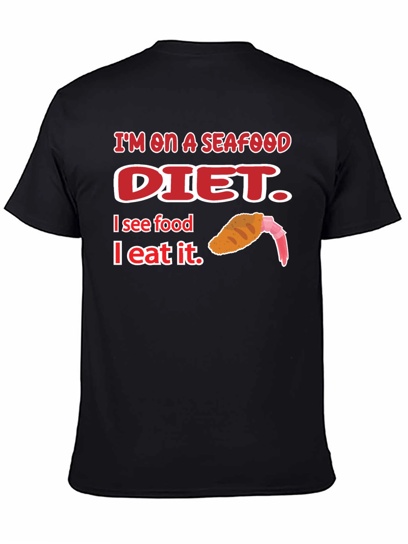 Seafood Diet Graphic T-Shirt Funny Foodie Tee
