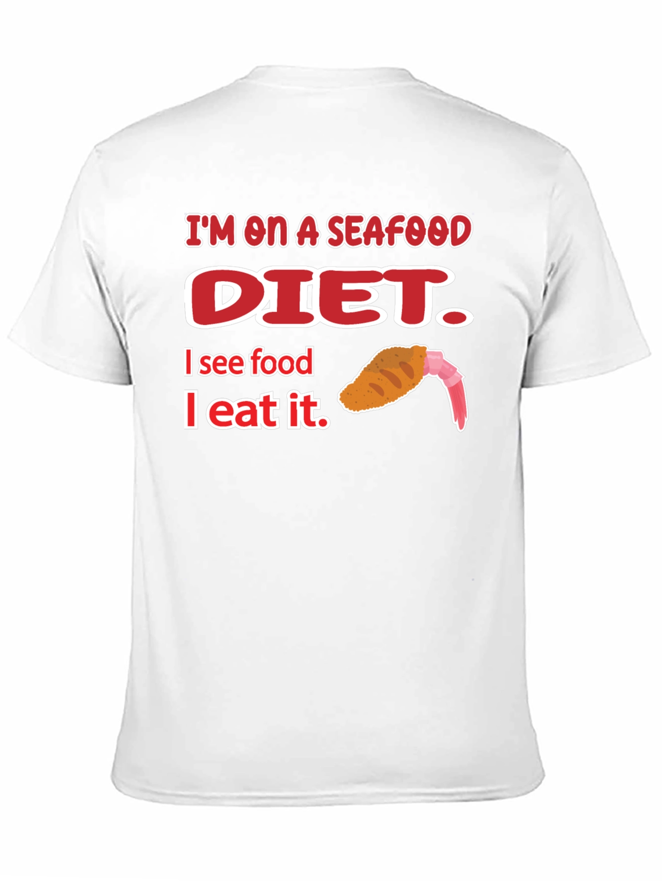 Seafood Diet Graphic T-Shirt Funny Foodie Tee