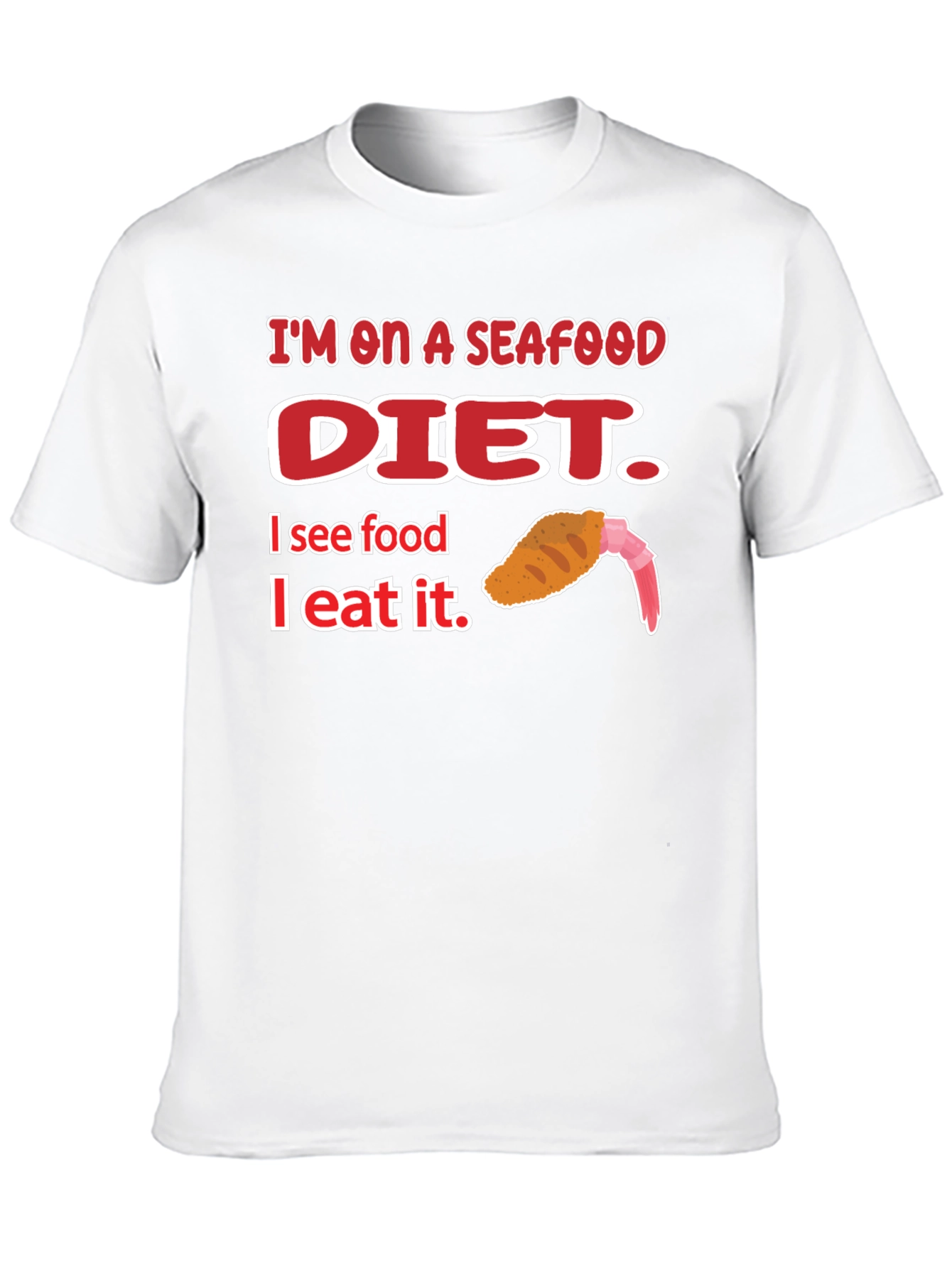 Seafood Diet Graphic T-Shirt Funny Foodie Tee