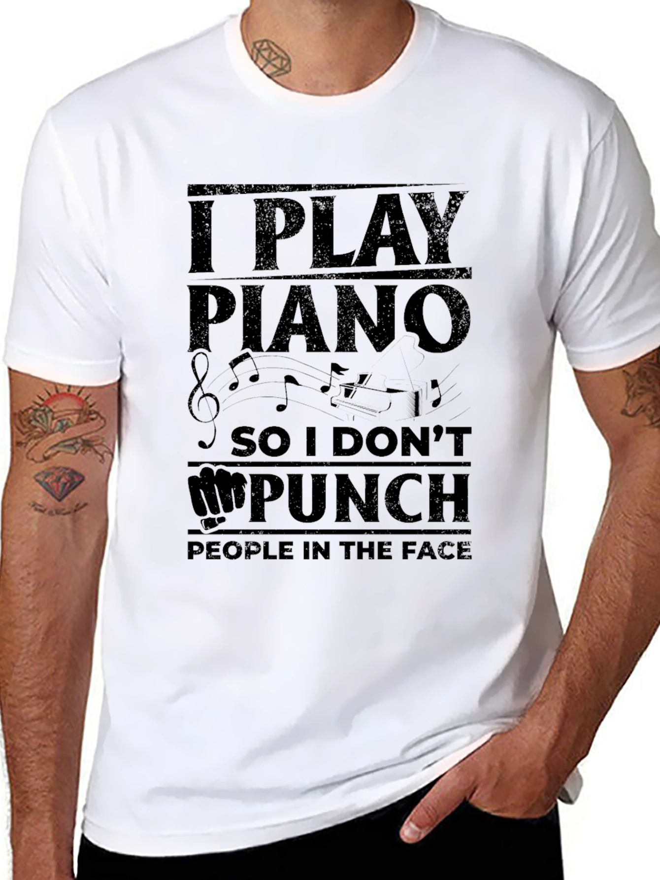 I Play Piano Funny Musician T-Shirt