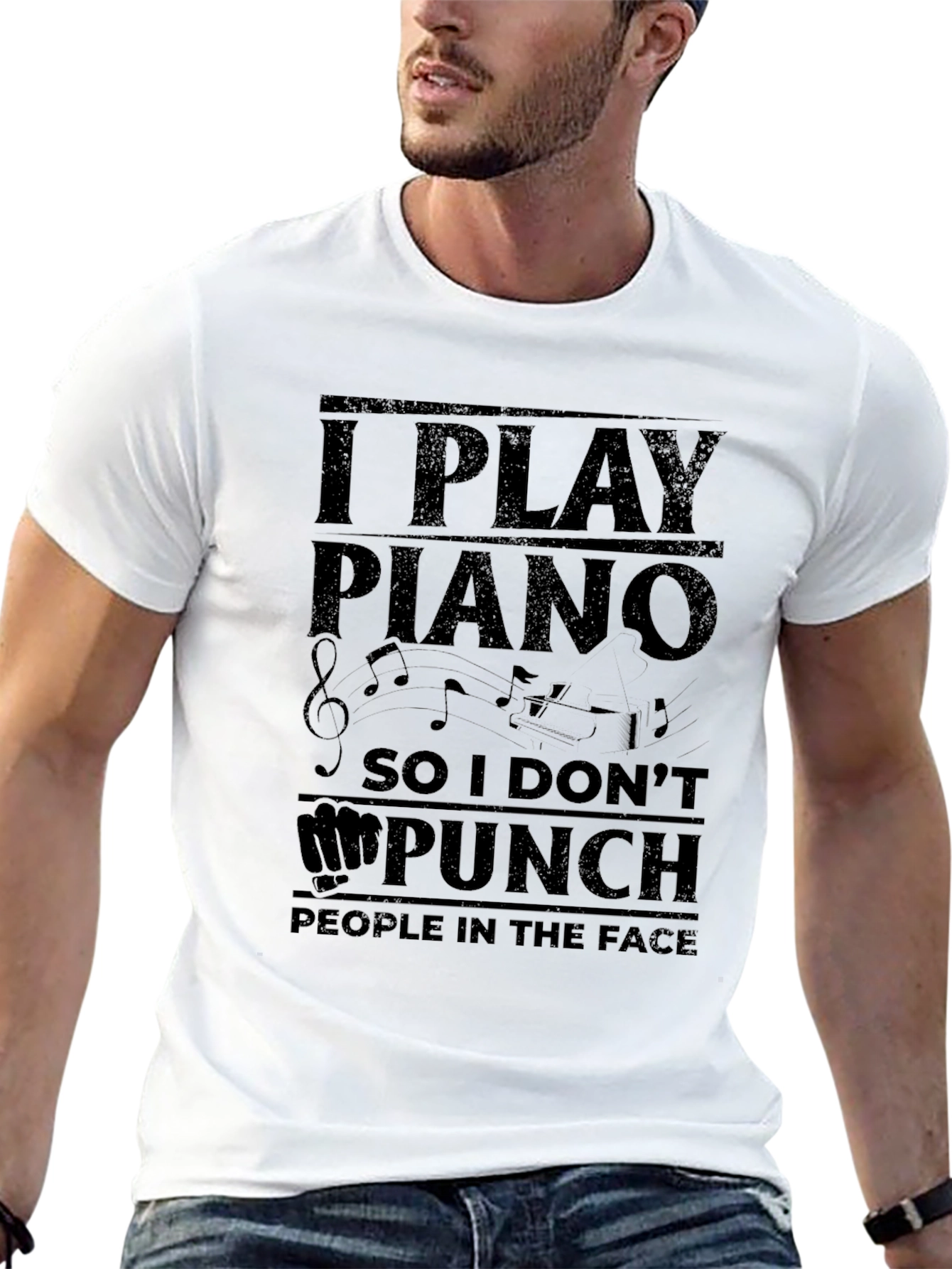 I Play Piano Funny Musician T-Shirt