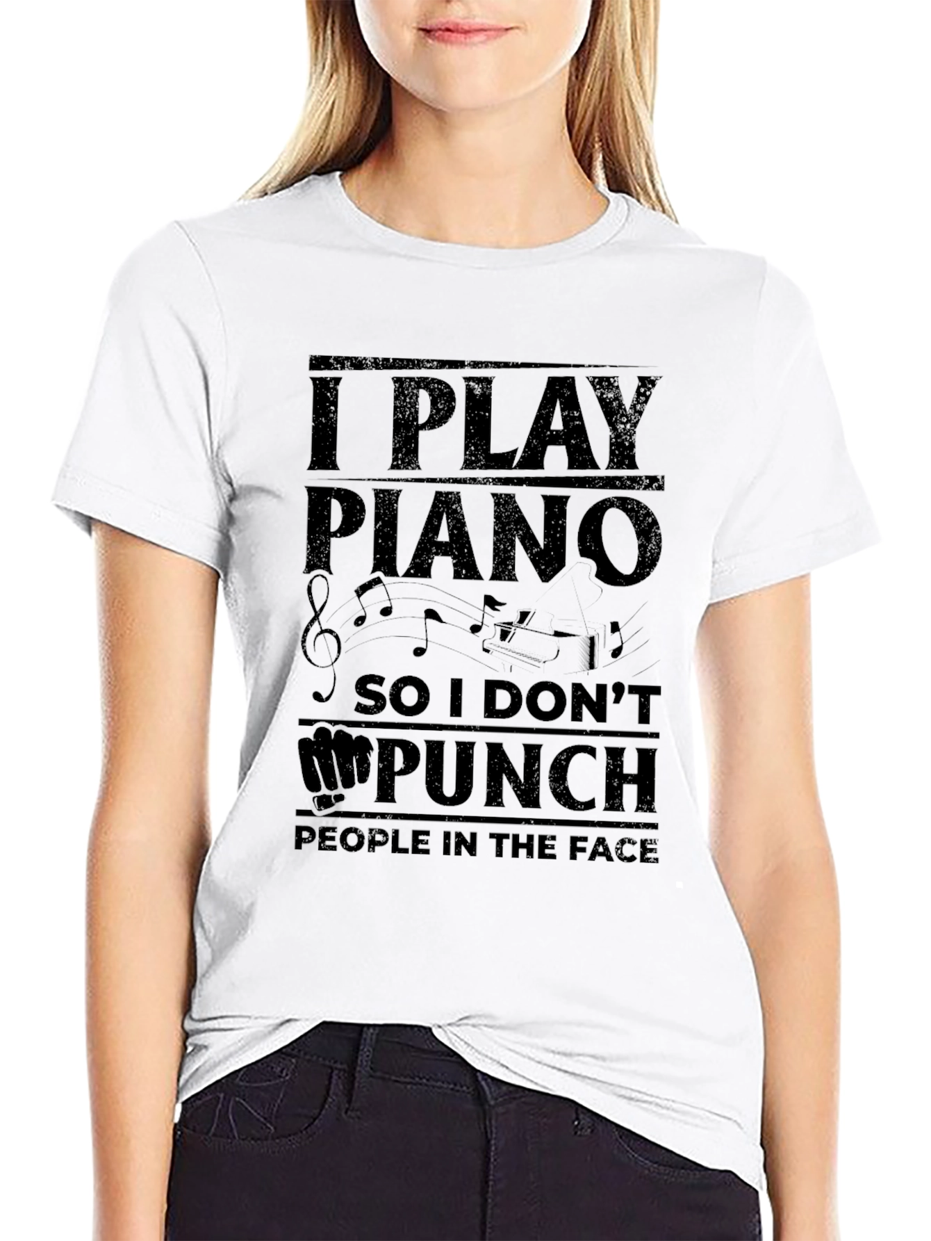 I Play Piano Funny Musician T-Shirt