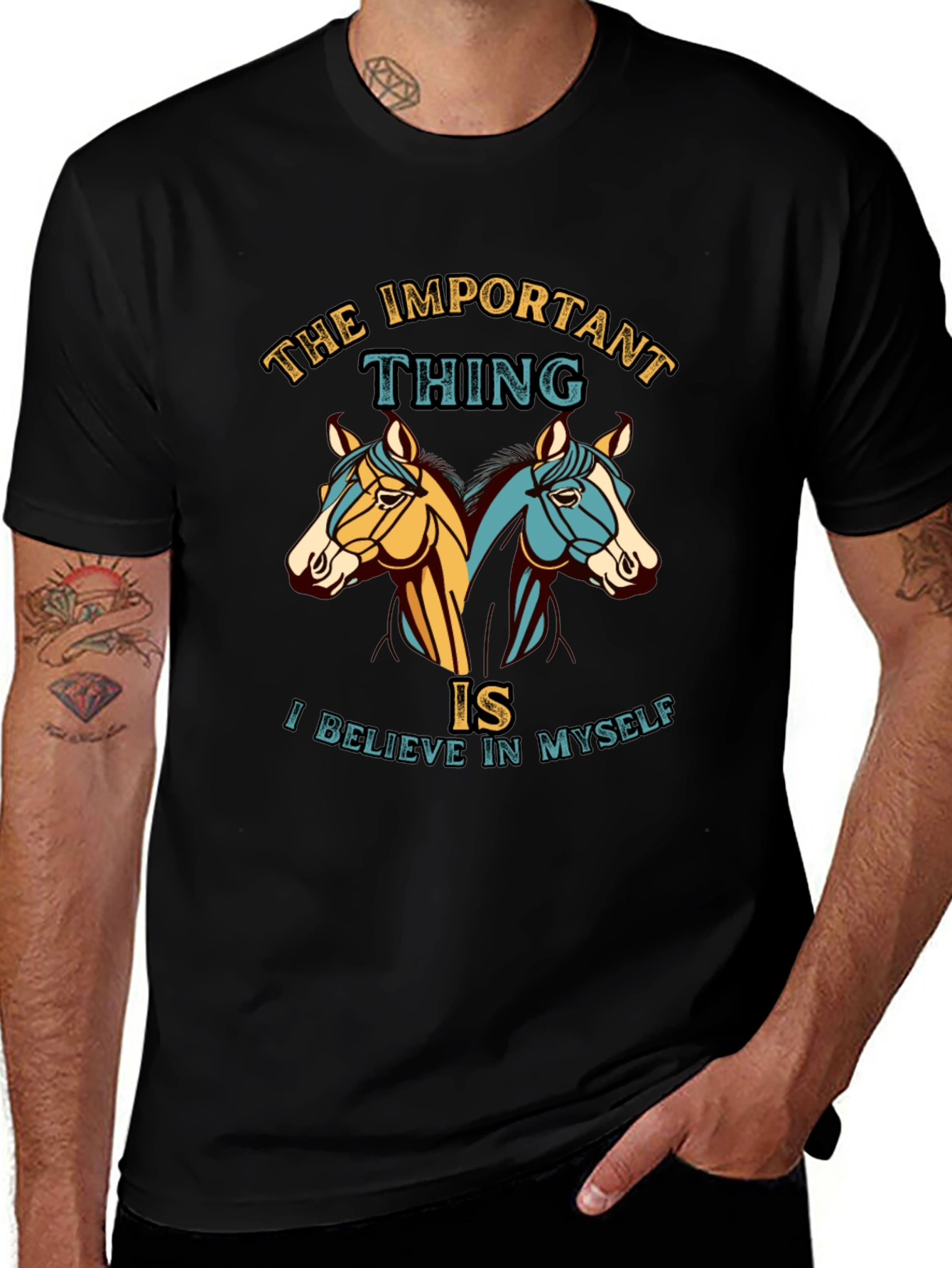Believe in Myself Horses Graphic T-Shirt