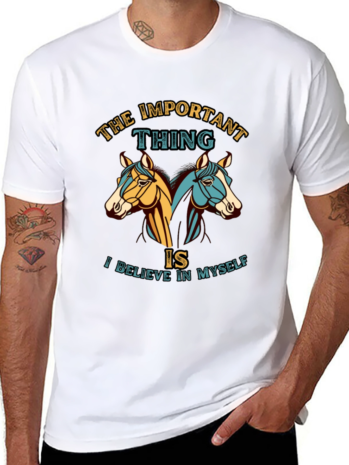 Believe in Myself Horses Graphic T-Shirt