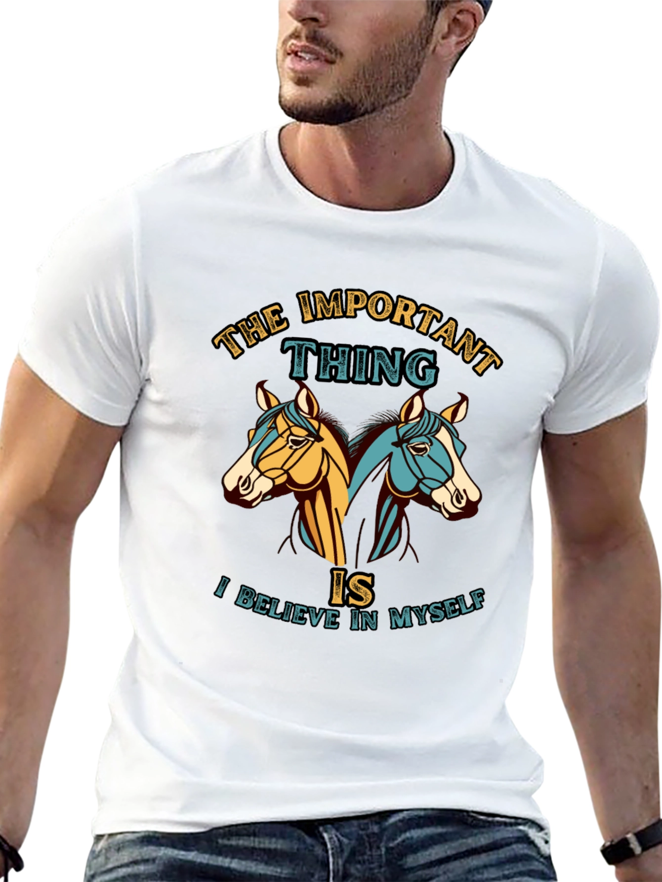 Believe in Myself Horses Graphic T-Shirt