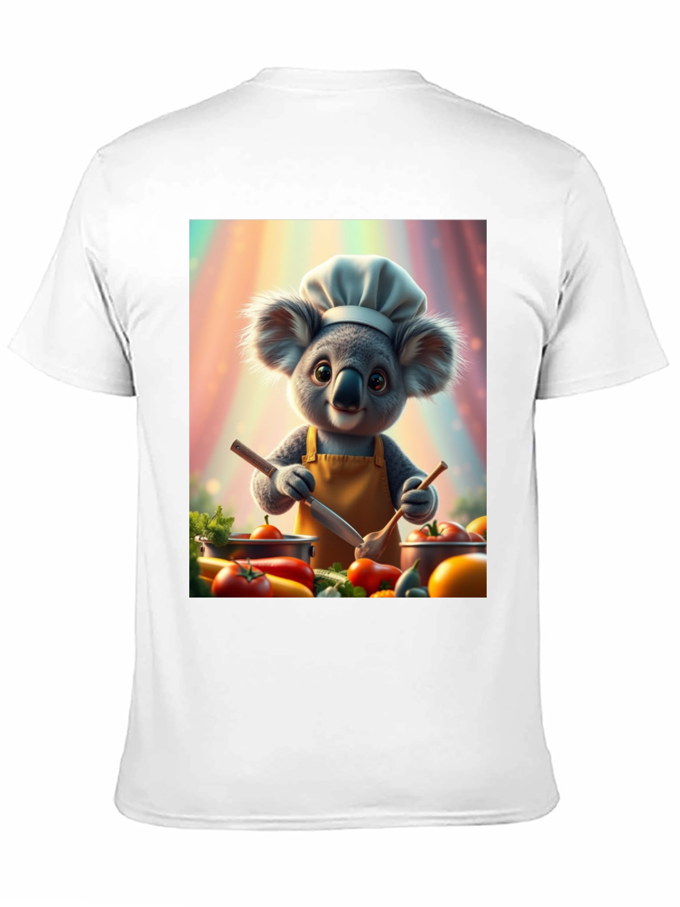 Chef Koala Graphic Tee - Black Cotton Blend