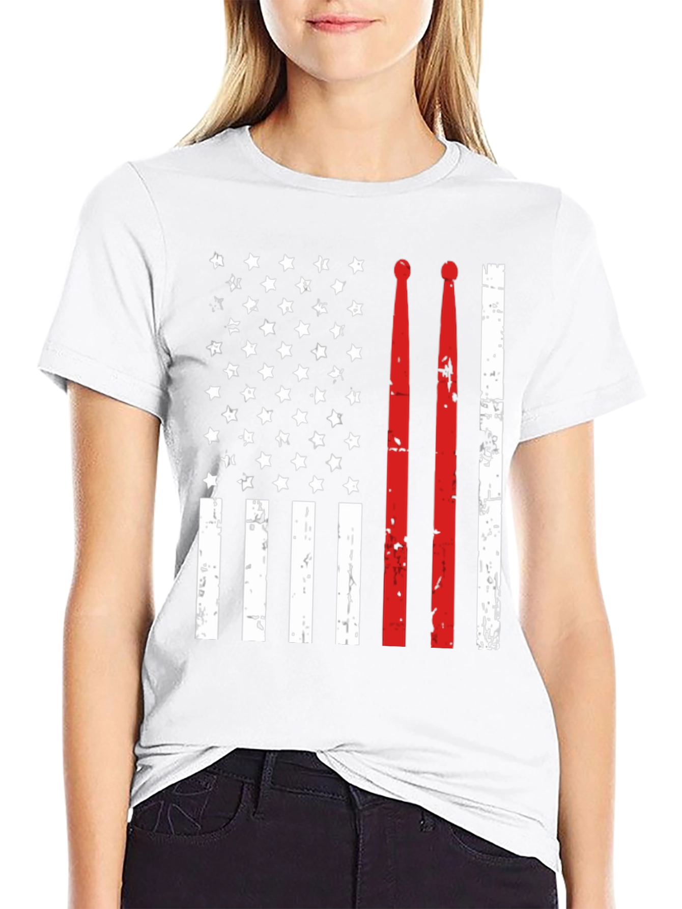 Drummer American Flag T-Shirt