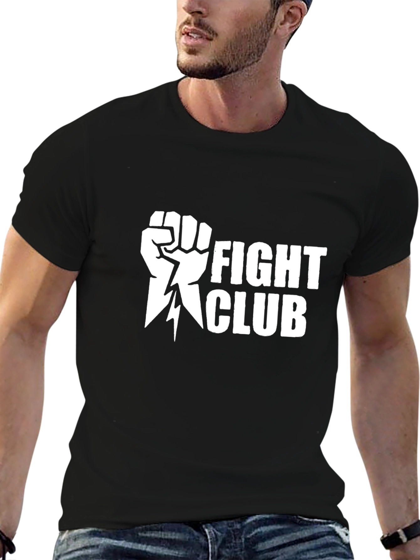 Fight Club Graphic Print Black T-Shirt