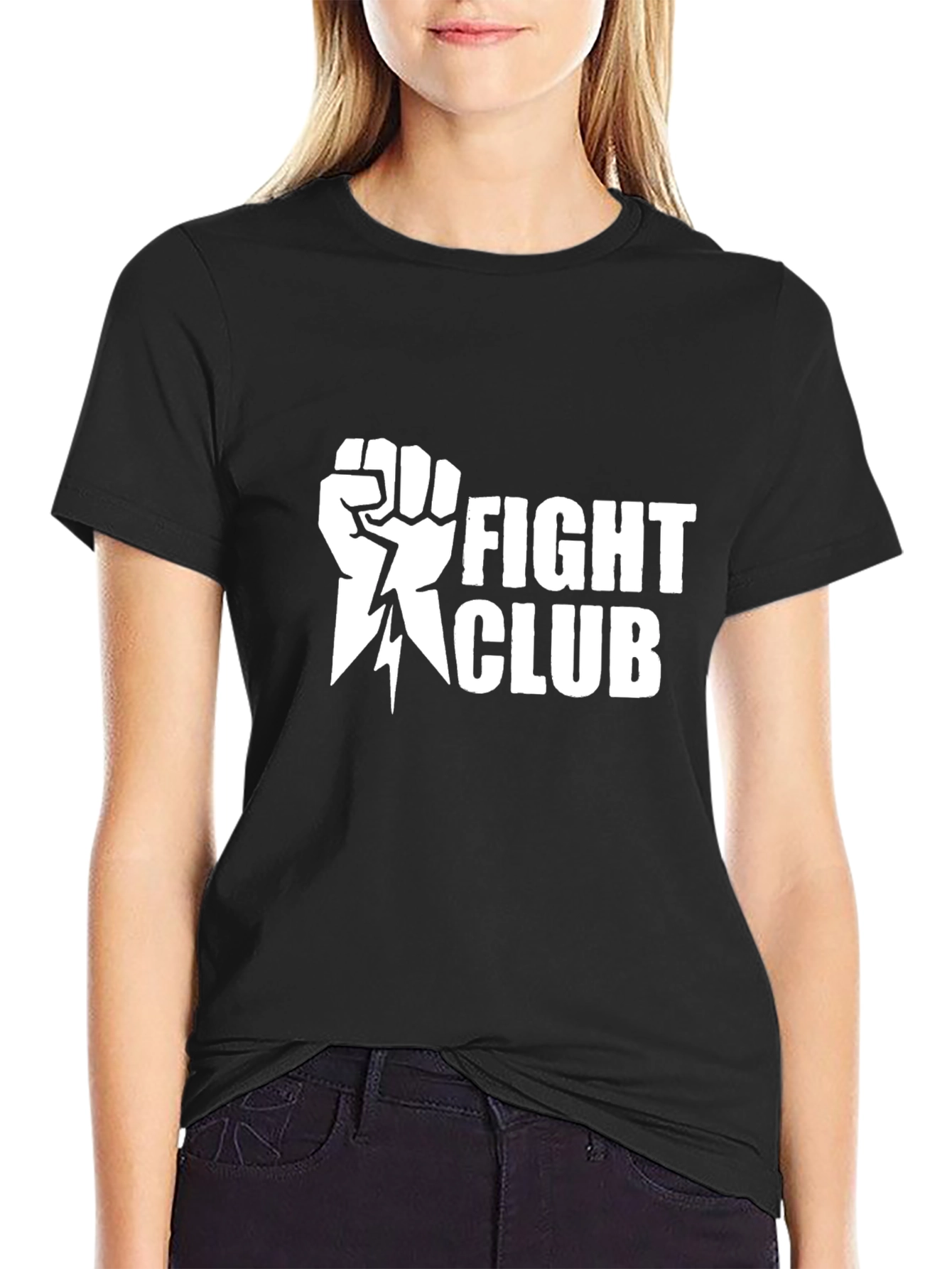 Fight Club Graphic Print Black T-Shirt