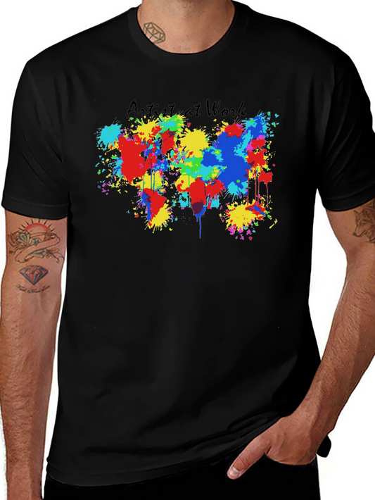 Artist at Work Splatter Paint Mens T-Shirt