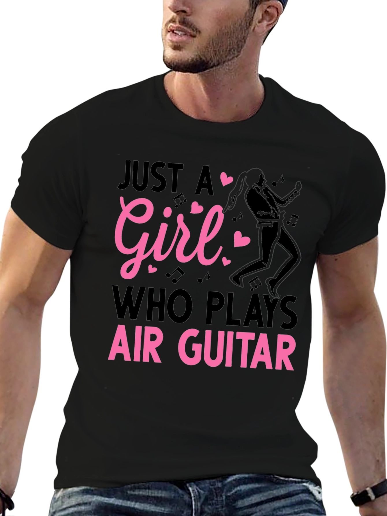 Just A Girl Air Guitar T-Shirt