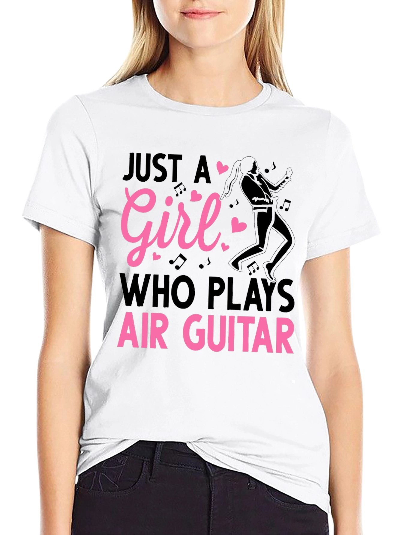 Just A Girl Air Guitar T-Shirt