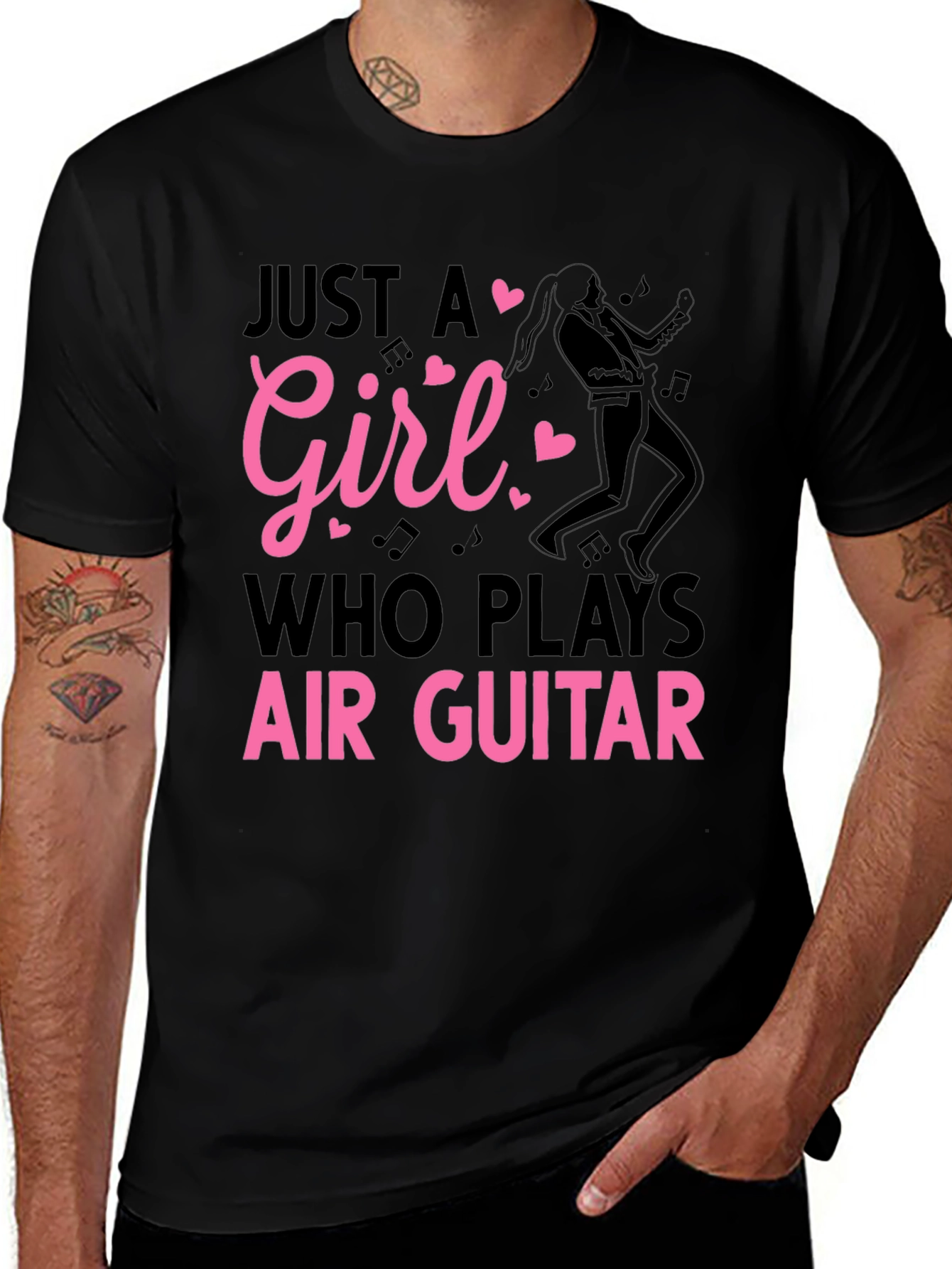 Just A Girl Air Guitar T-Shirt