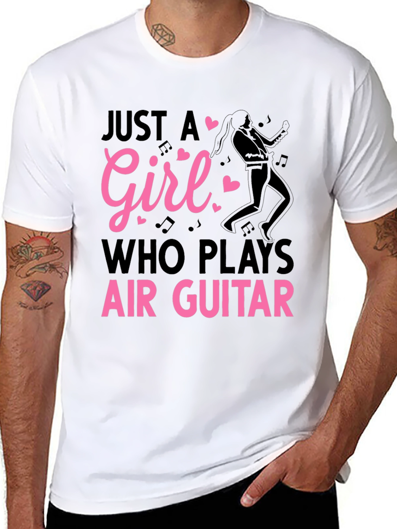 Just A Girl Air Guitar T-Shirt