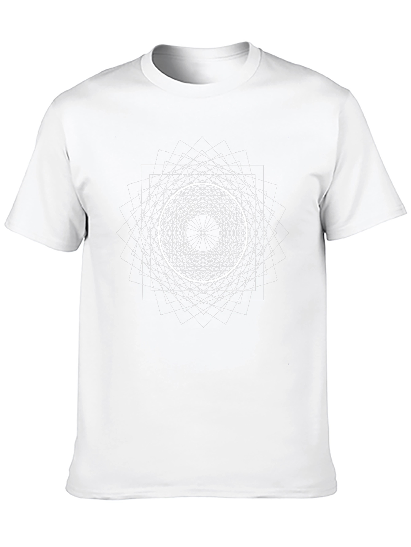 Geometric Graphic Print Black T-Shirt