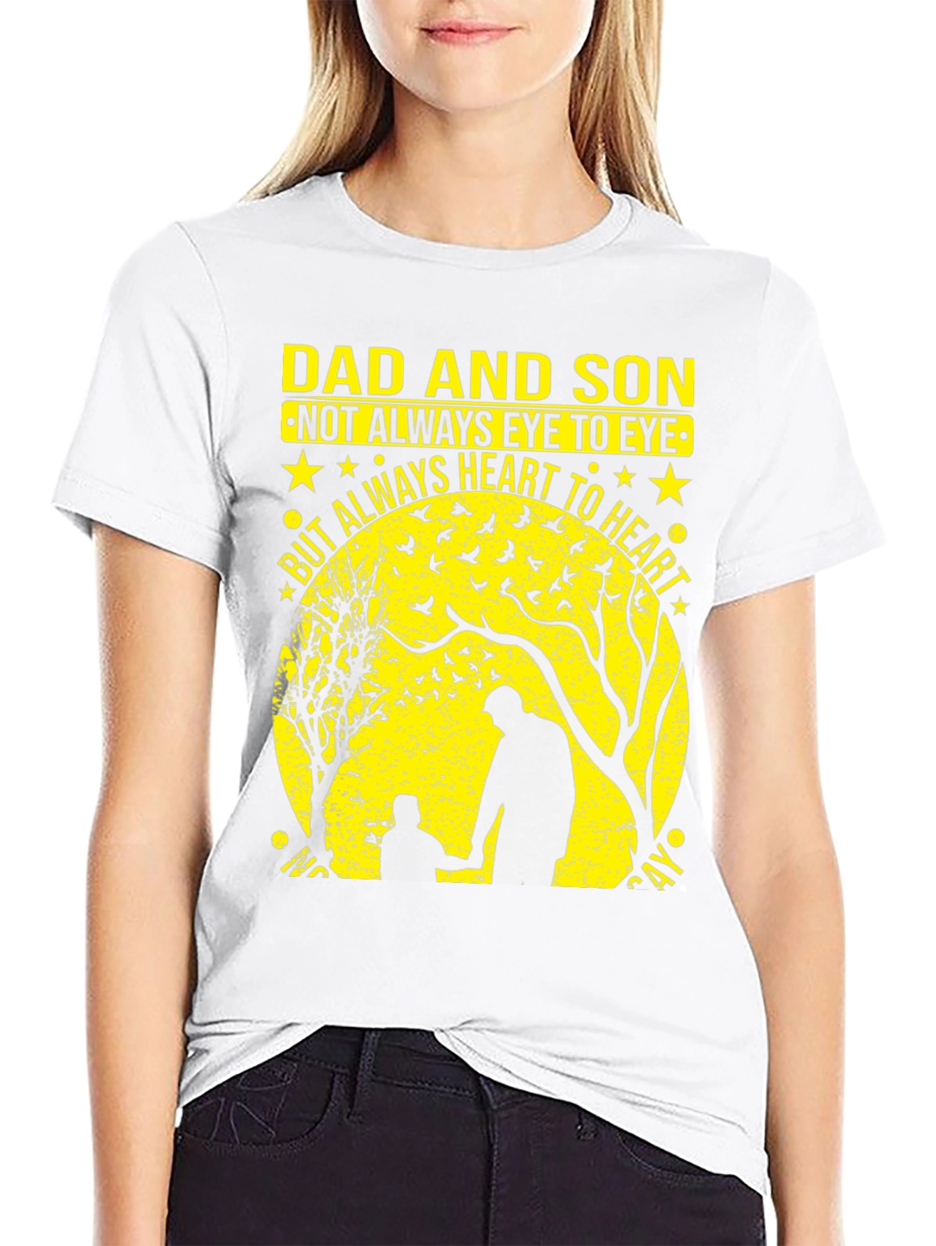 Dad and Son Heart to Heart T-Shirt