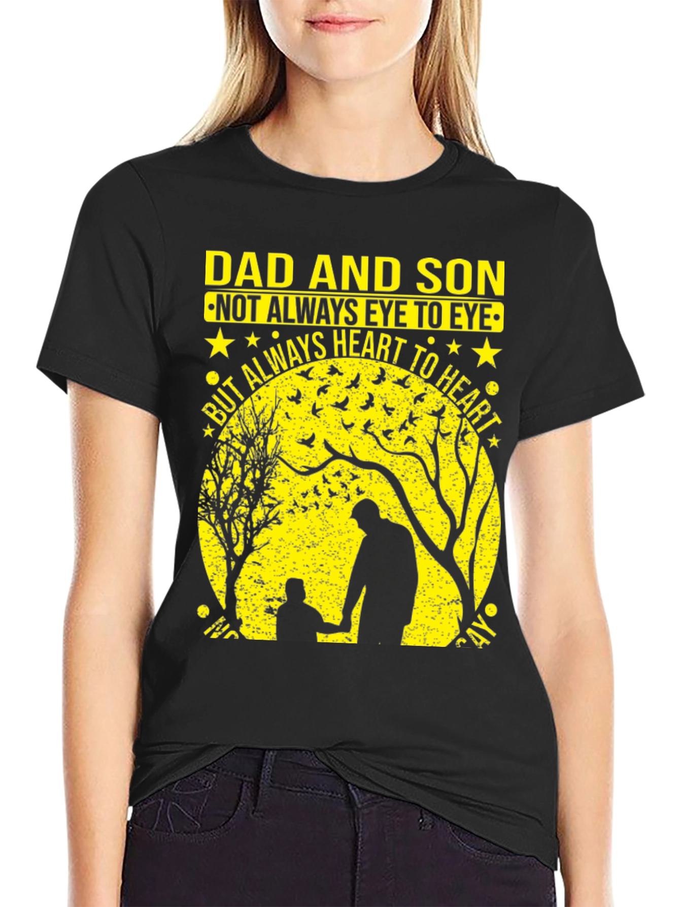 Dad and Son Heart to Heart T-Shirt