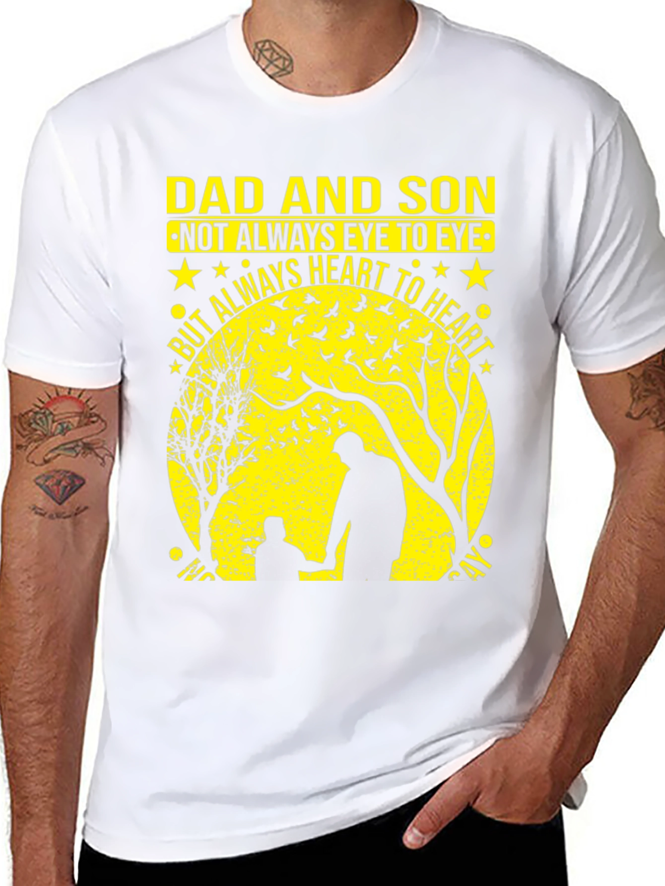 Dad and Son Heart to Heart T-Shirt
