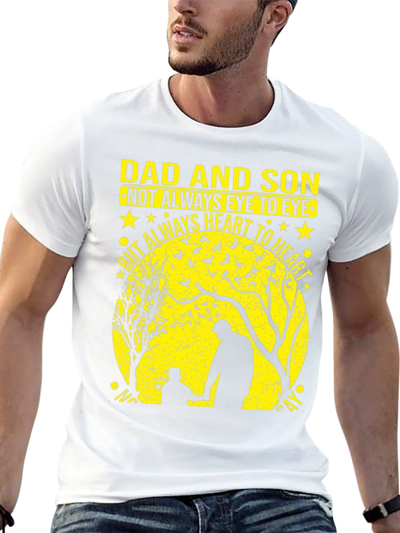 Dad and Son Heart to Heart T-Shirt