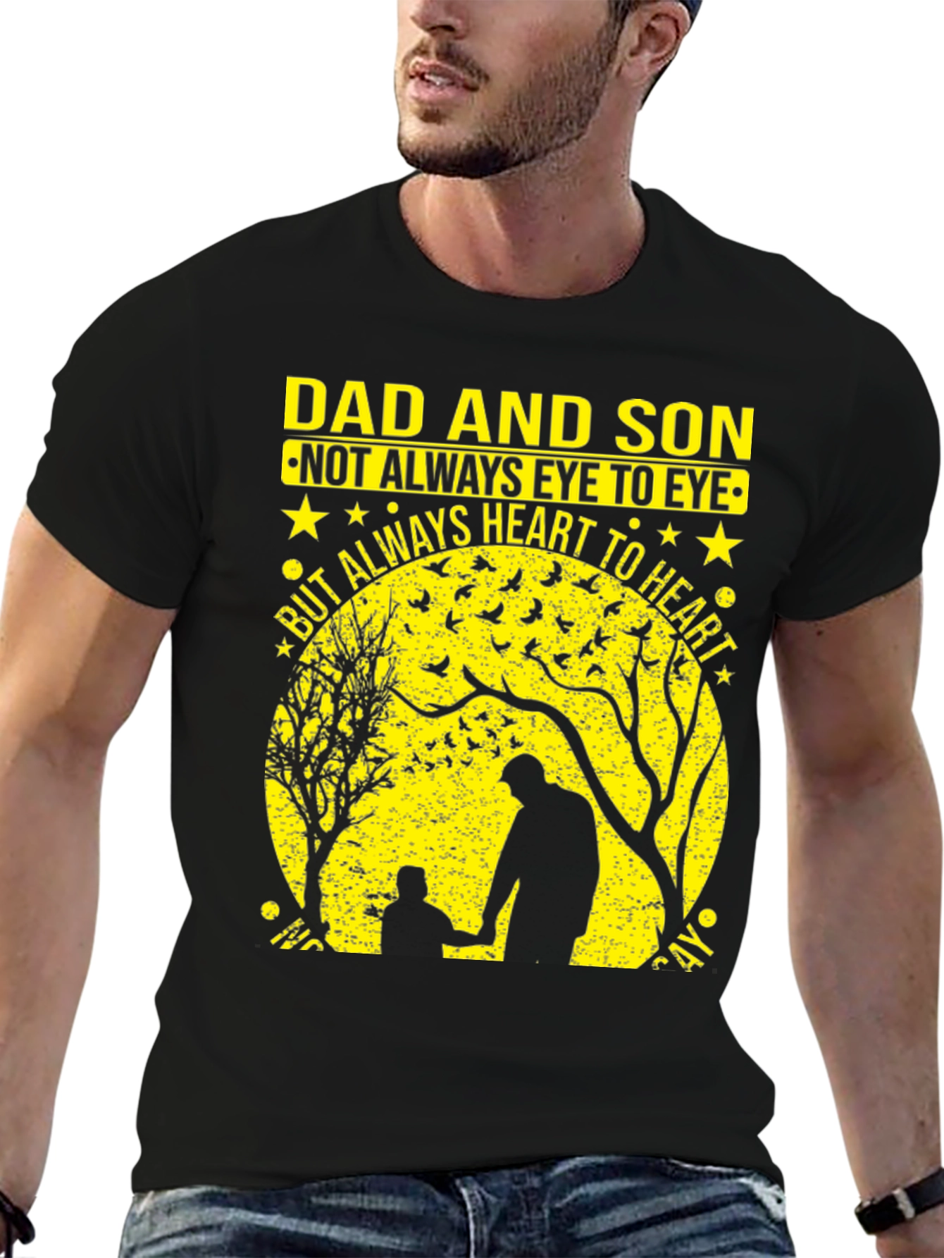 Dad and Son Heart to Heart T-Shirt